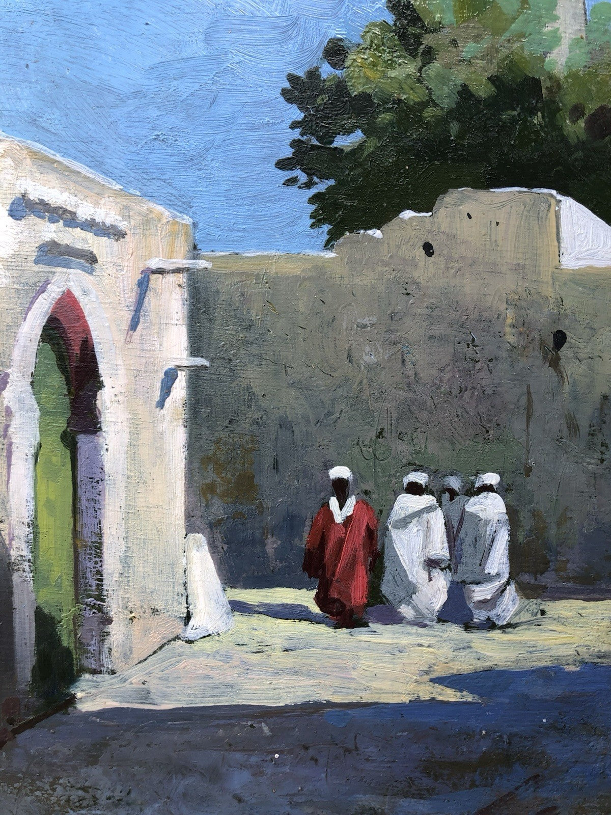 Quadro -Oriente- dipinto a olio su tavoletta