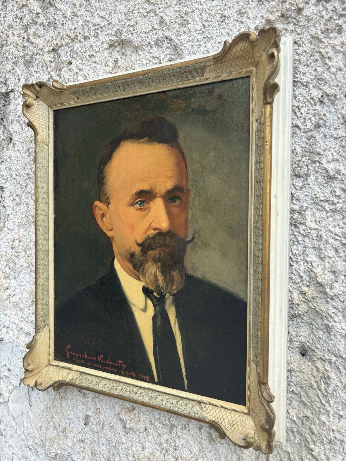 Quadro antico -Ritratto- dipinto a olio su tela