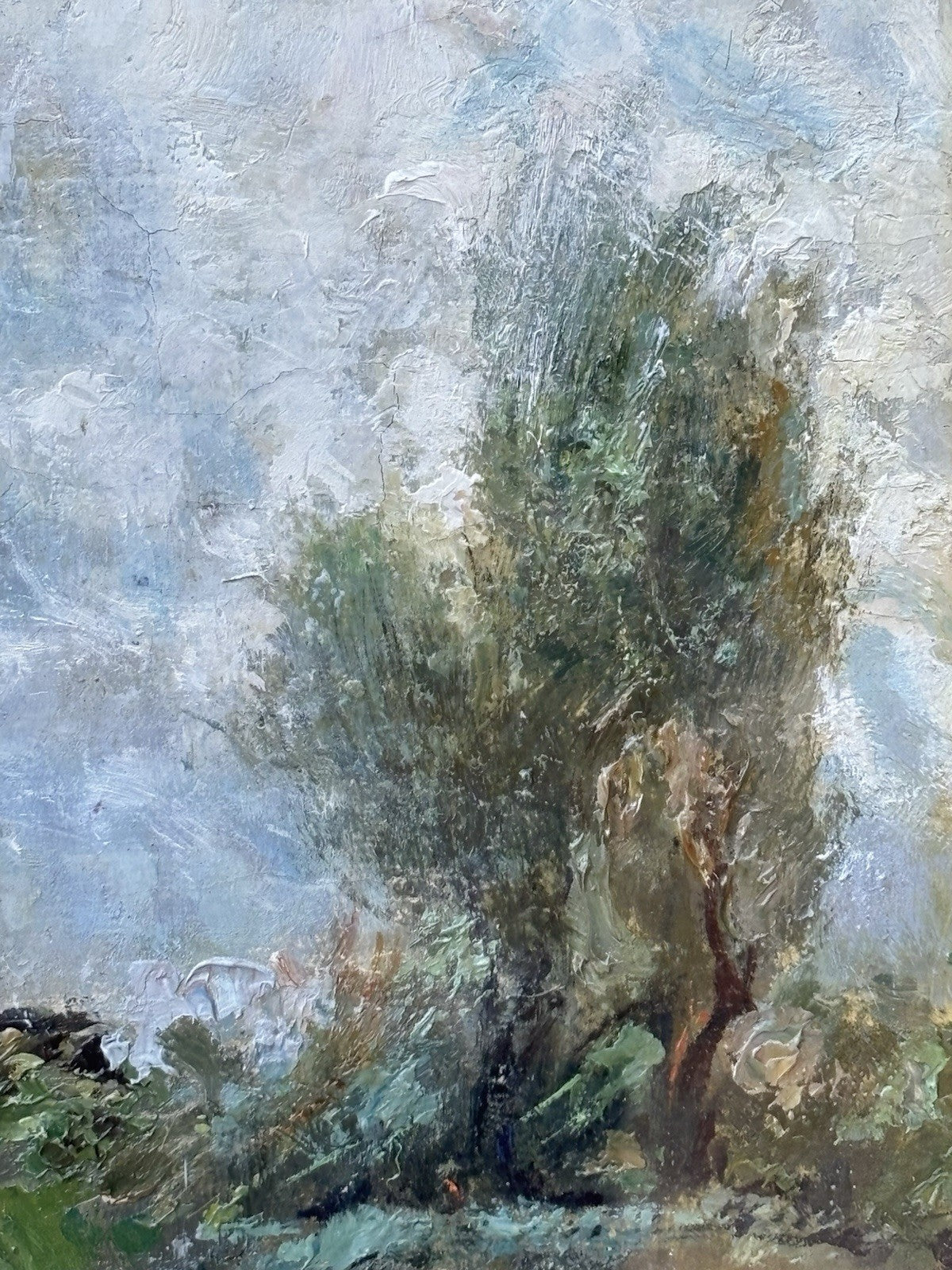Quadro antico -Paesaggio Con Alberi- Attilio Pratella dipinto a olio
