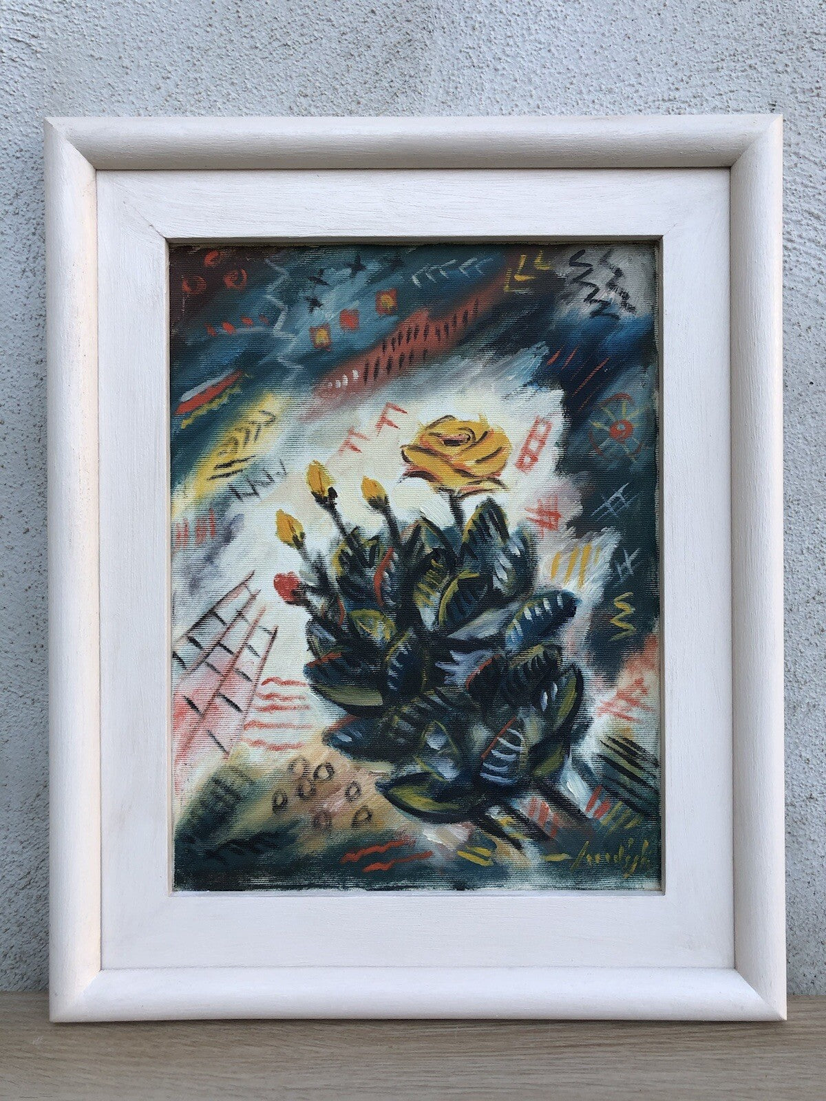 Quadro vintage -Natura Morta- dipinto a olio su tela