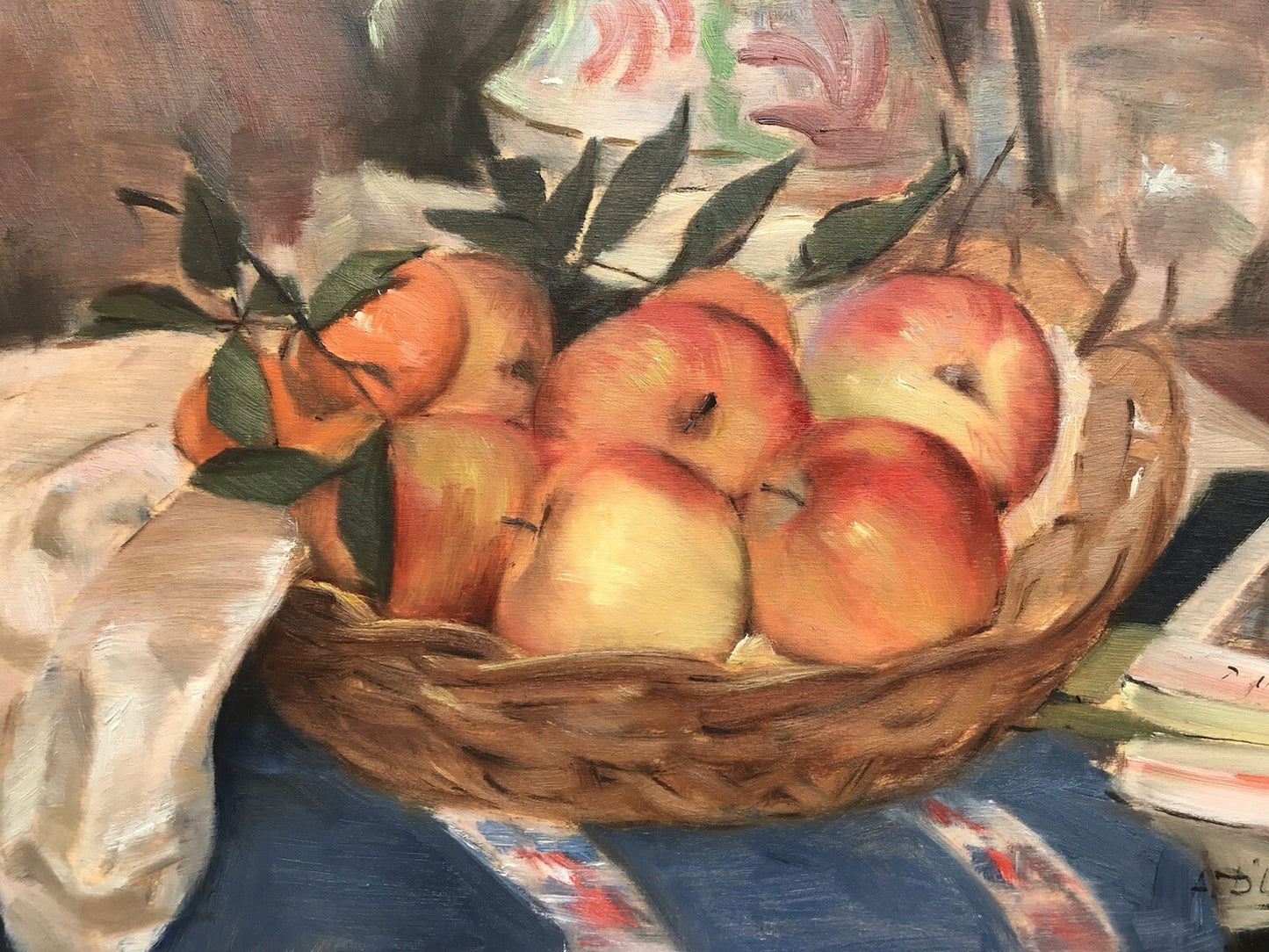 Quadro vintage -Natura Morta-dipinto a olio su tavoletta
