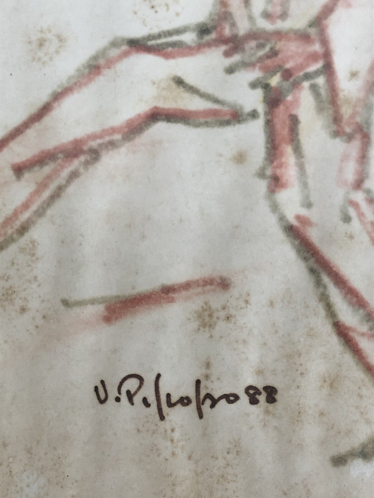 Coppia di quadri -Pulcinella- Vittorio Pisco a tecnica mista su carta