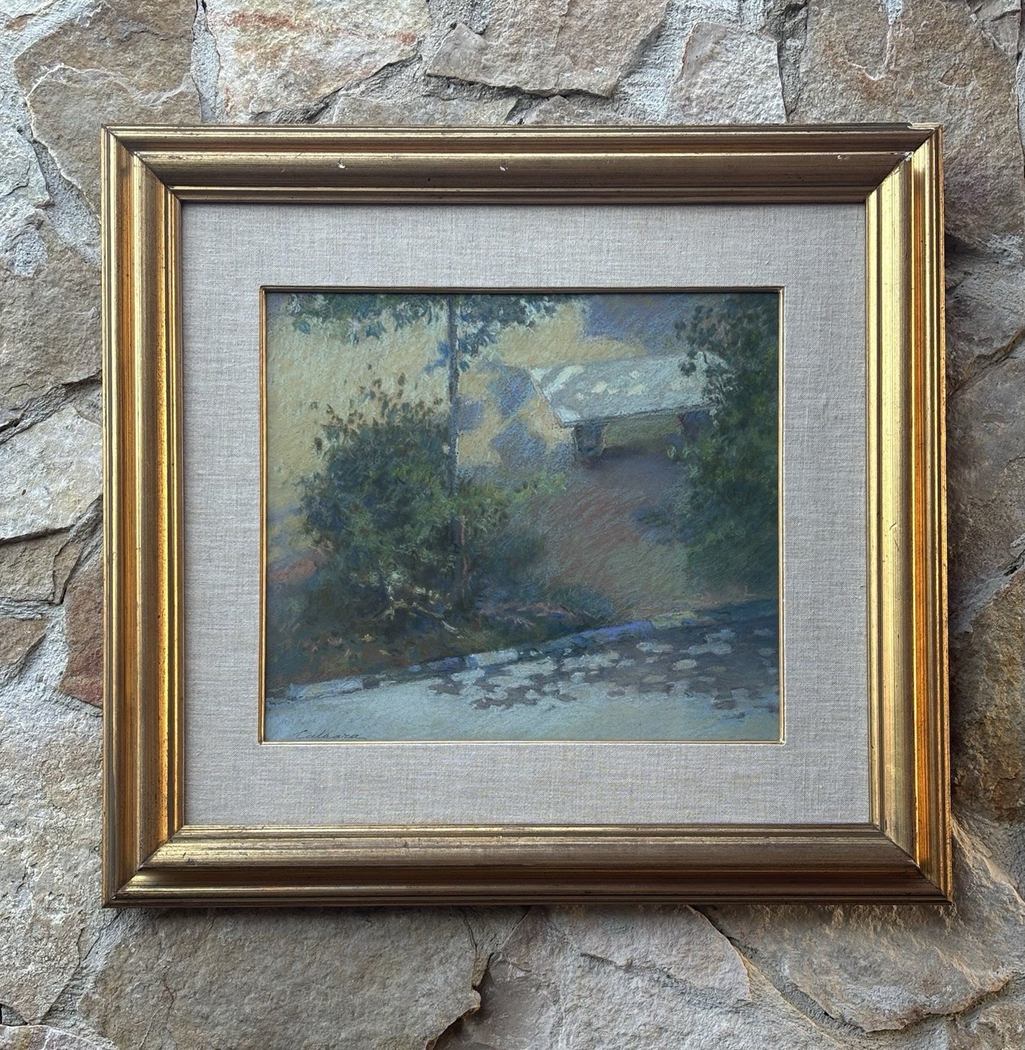 Quadro -Dalla Mia Finestra- Benedetto Caldara realizzato a pastello