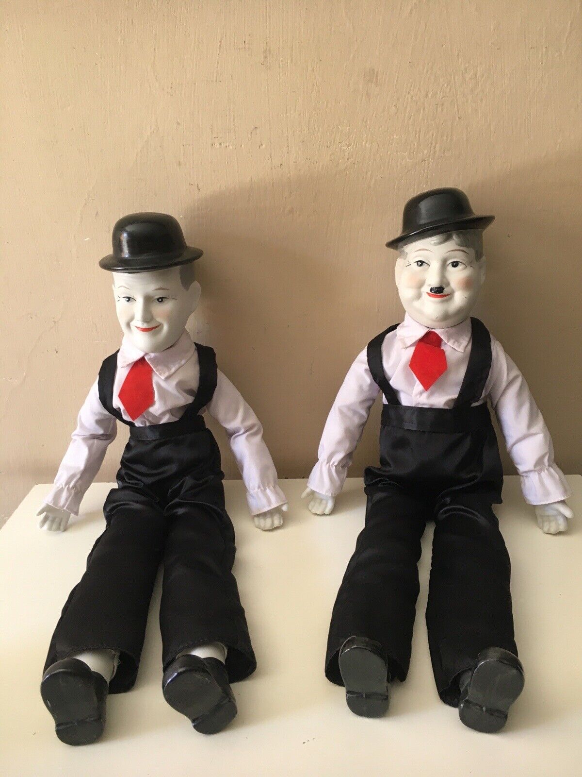 Bambole da collezione Stanlio e Ollio vintage