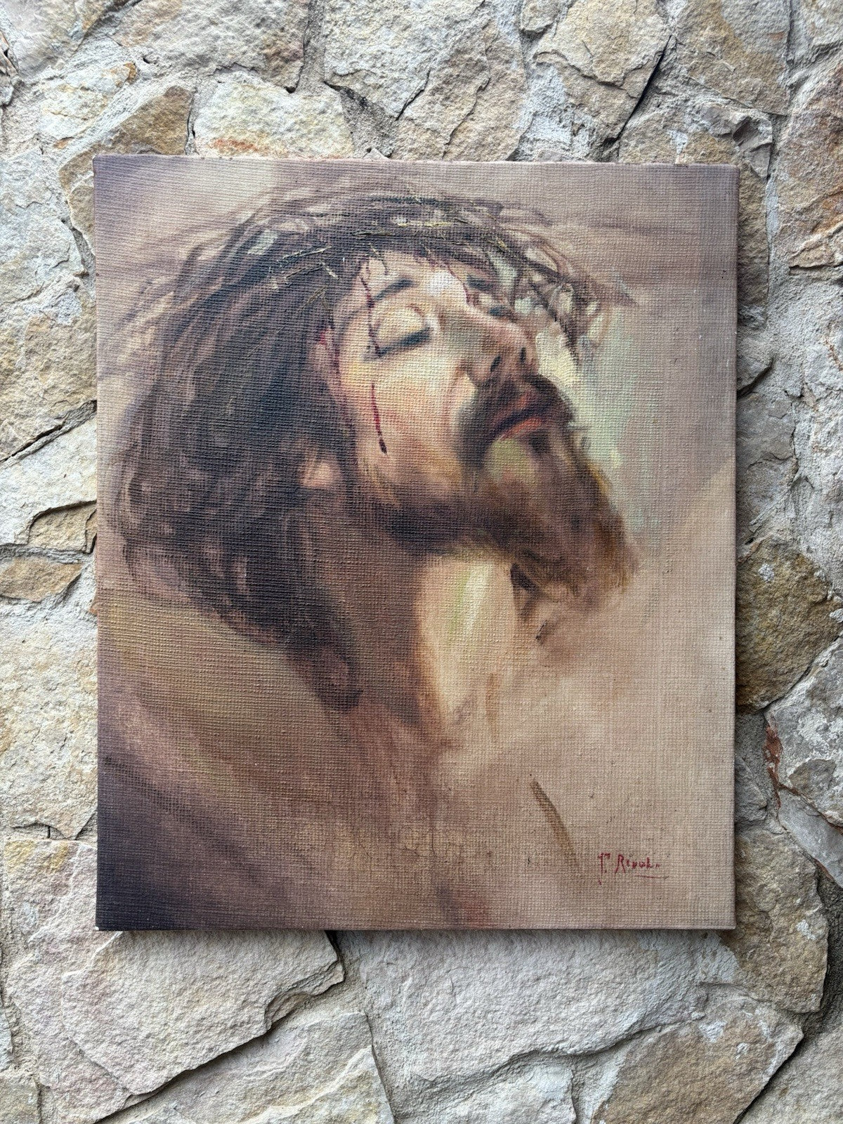 Quadro -Gesù- dipinto a olio su tela