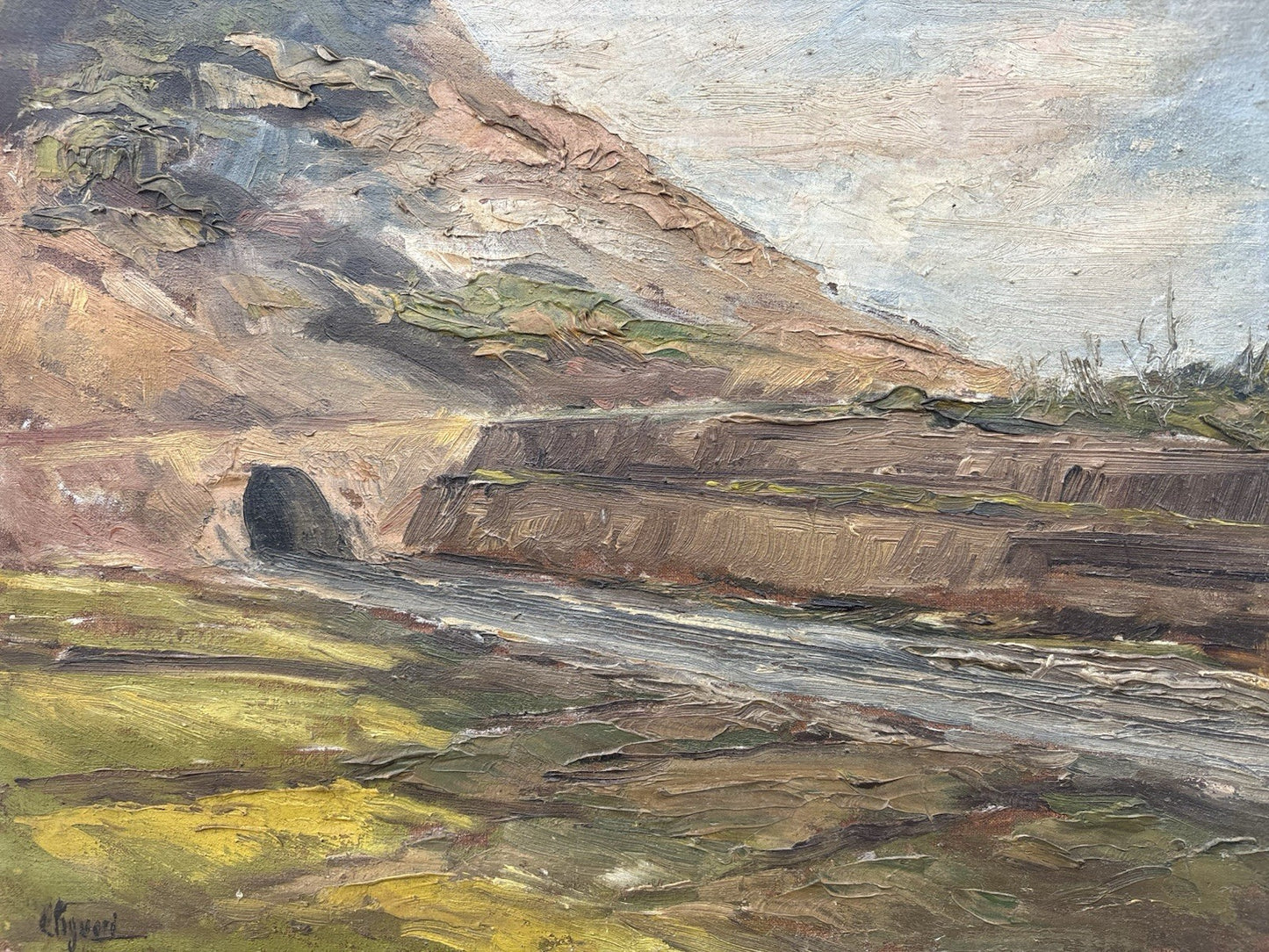 Quadro -Paesaggio-Ermete Liguori-dipinto a olio su tela