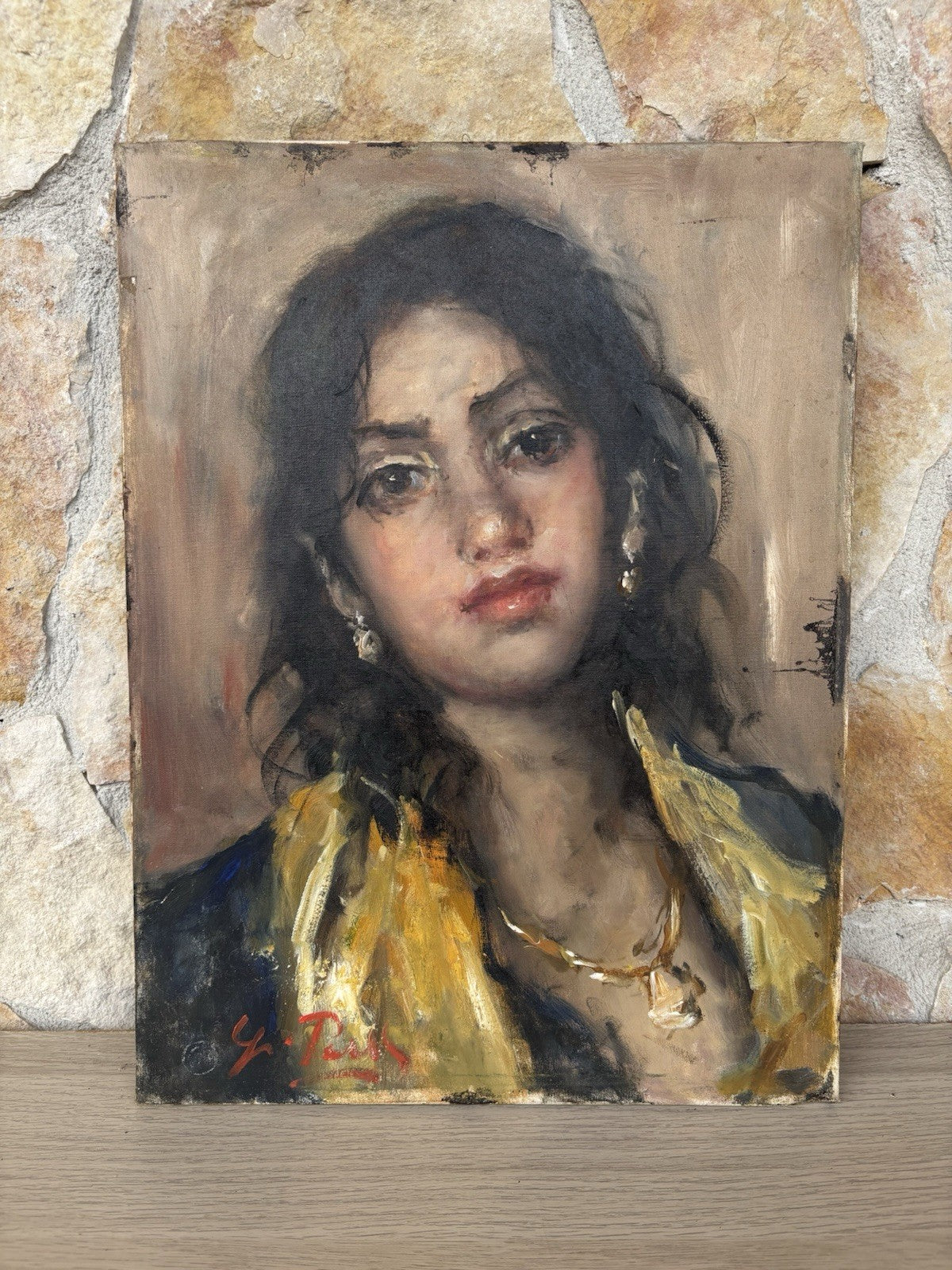 Quadro -Figura Di Donna- Giovanni Pane dipinto a olio su tela