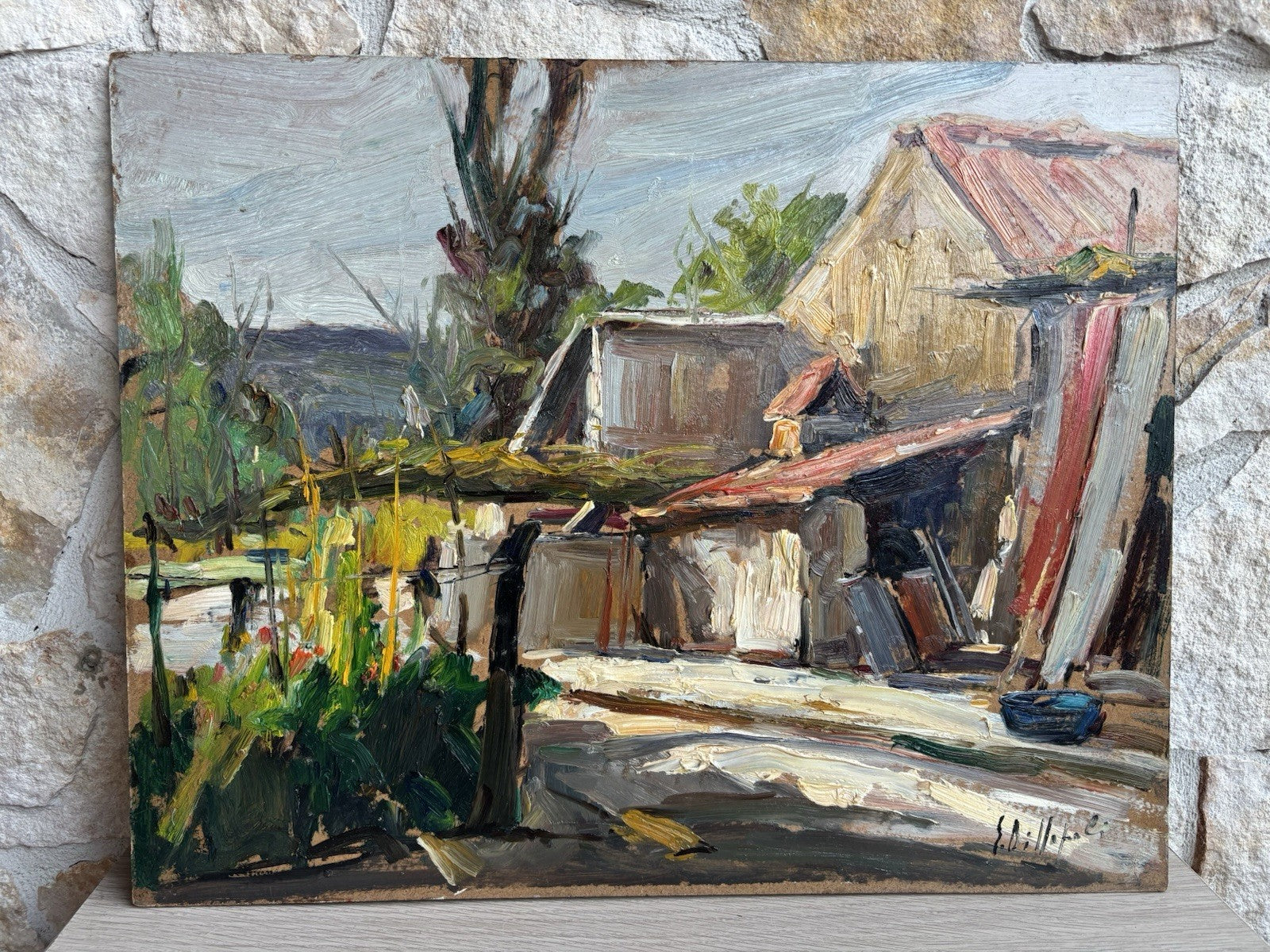 Quadro -Case Di Campagna- Edmondo Di Napoli dipinto a olio