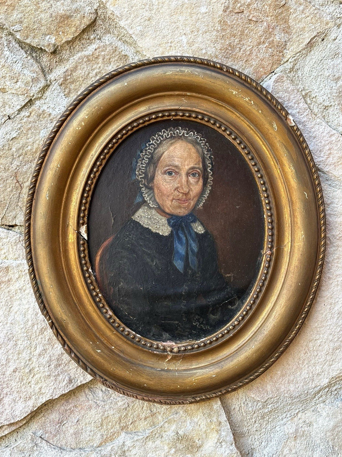 Quadro antico -Figura Di Donna Anziana- dipinto a olio
