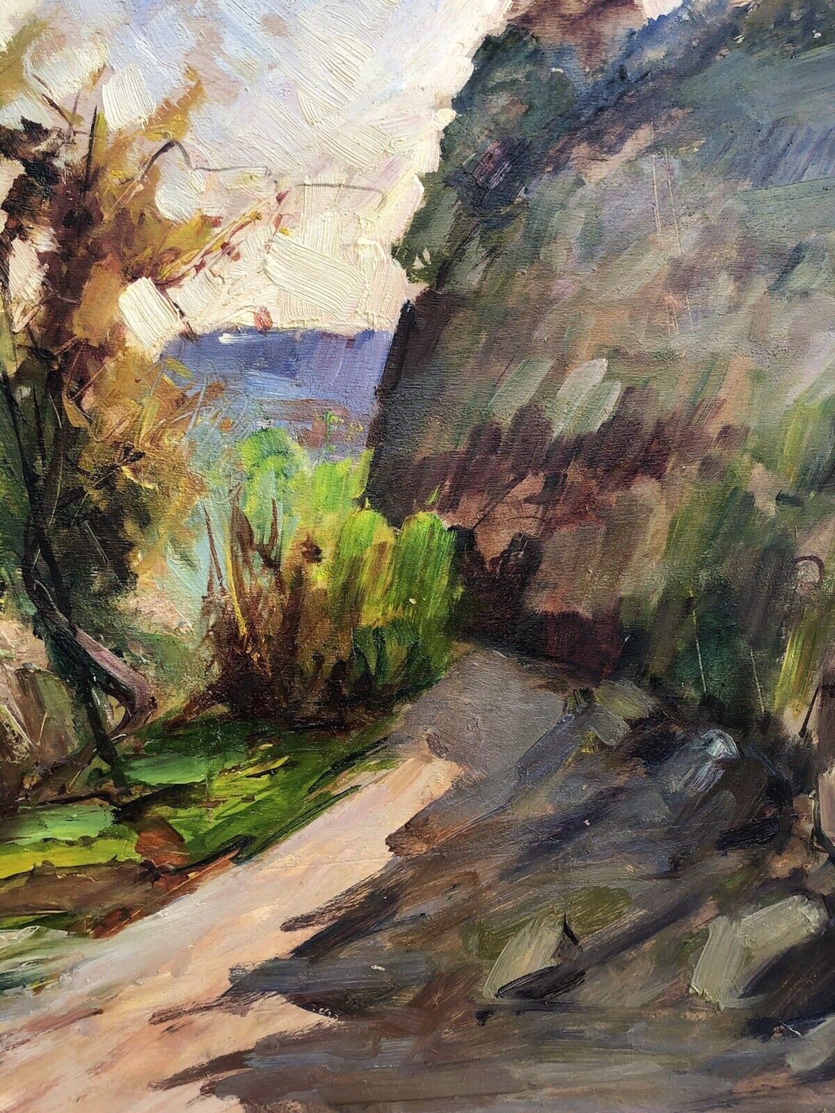 Quadro vintage -Paesaggio- dipinto a olio su tavoletta
