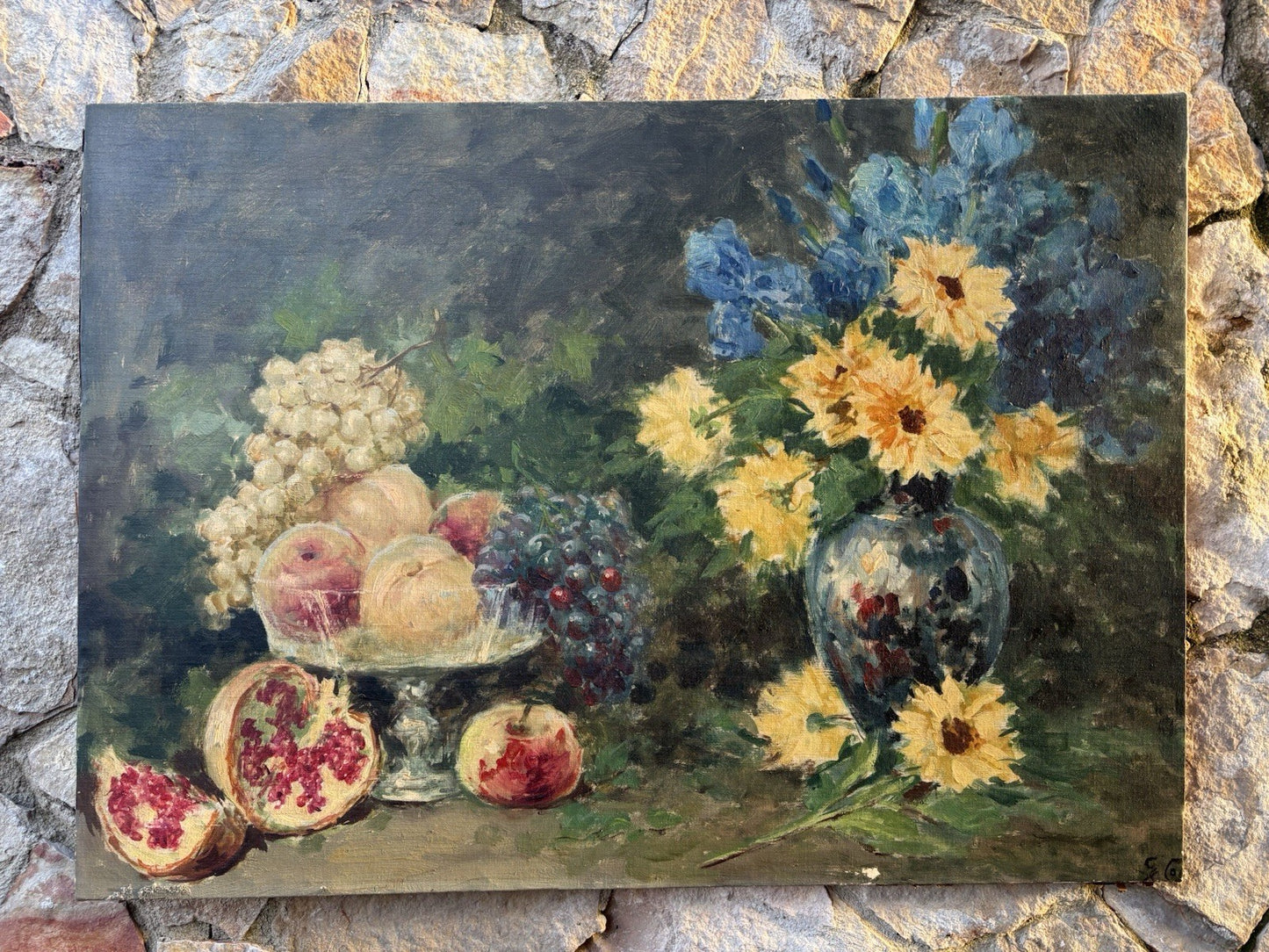 Quadro antico -Natura Morta- Giuseppe Alberto Cocco dipinto a olio su tela