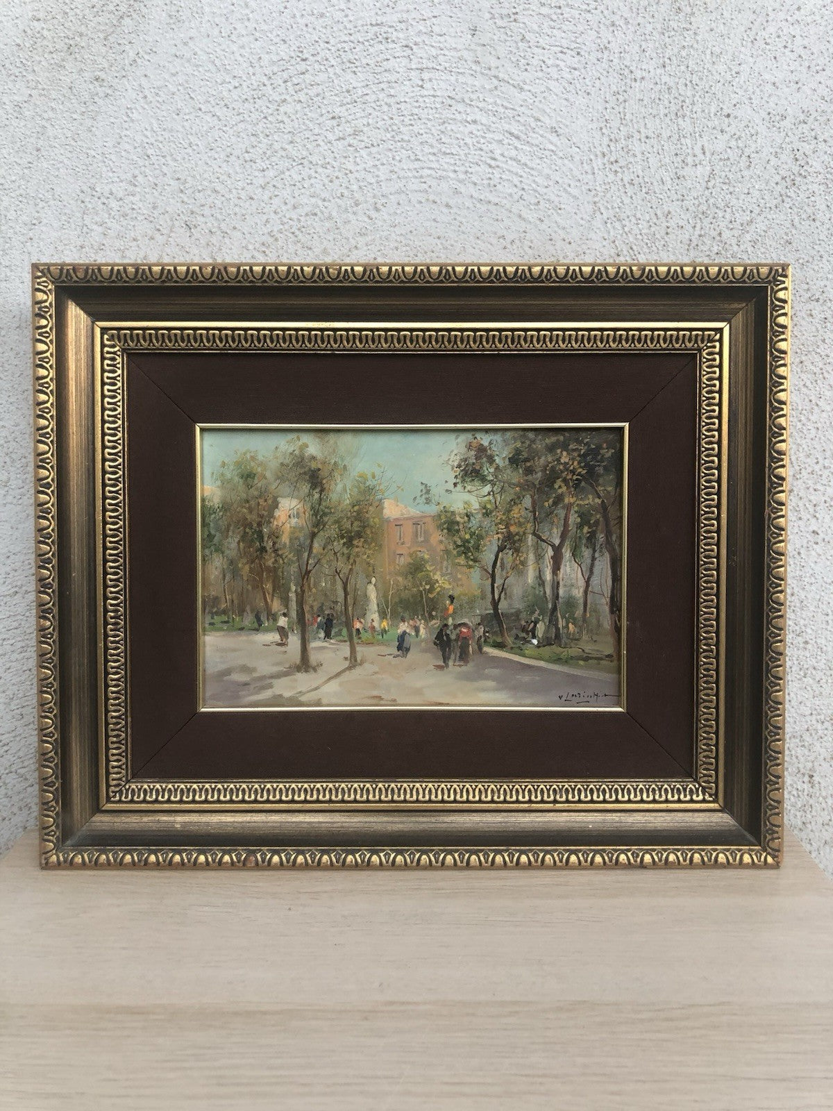 Quadro -Villa Comunale- Vincenzo Laricchia dipinto a olio