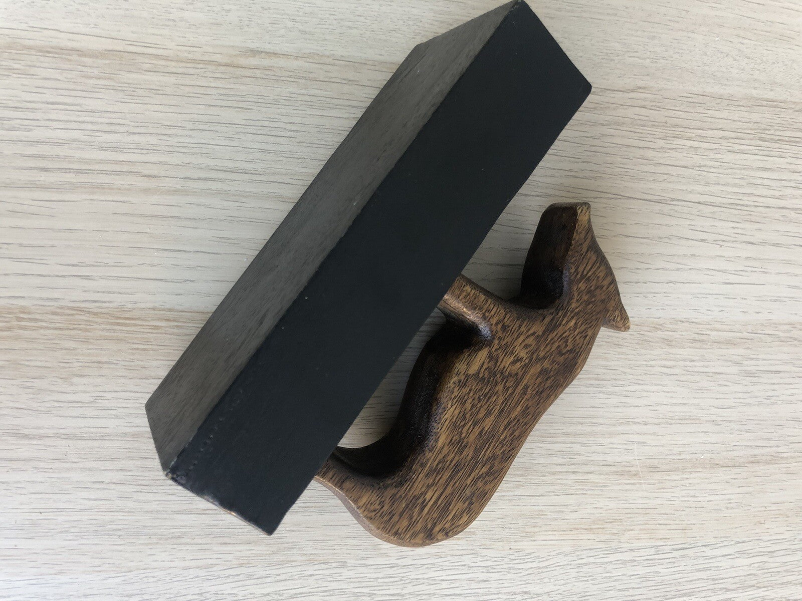 Scultura Vintage Tapiro In Legno