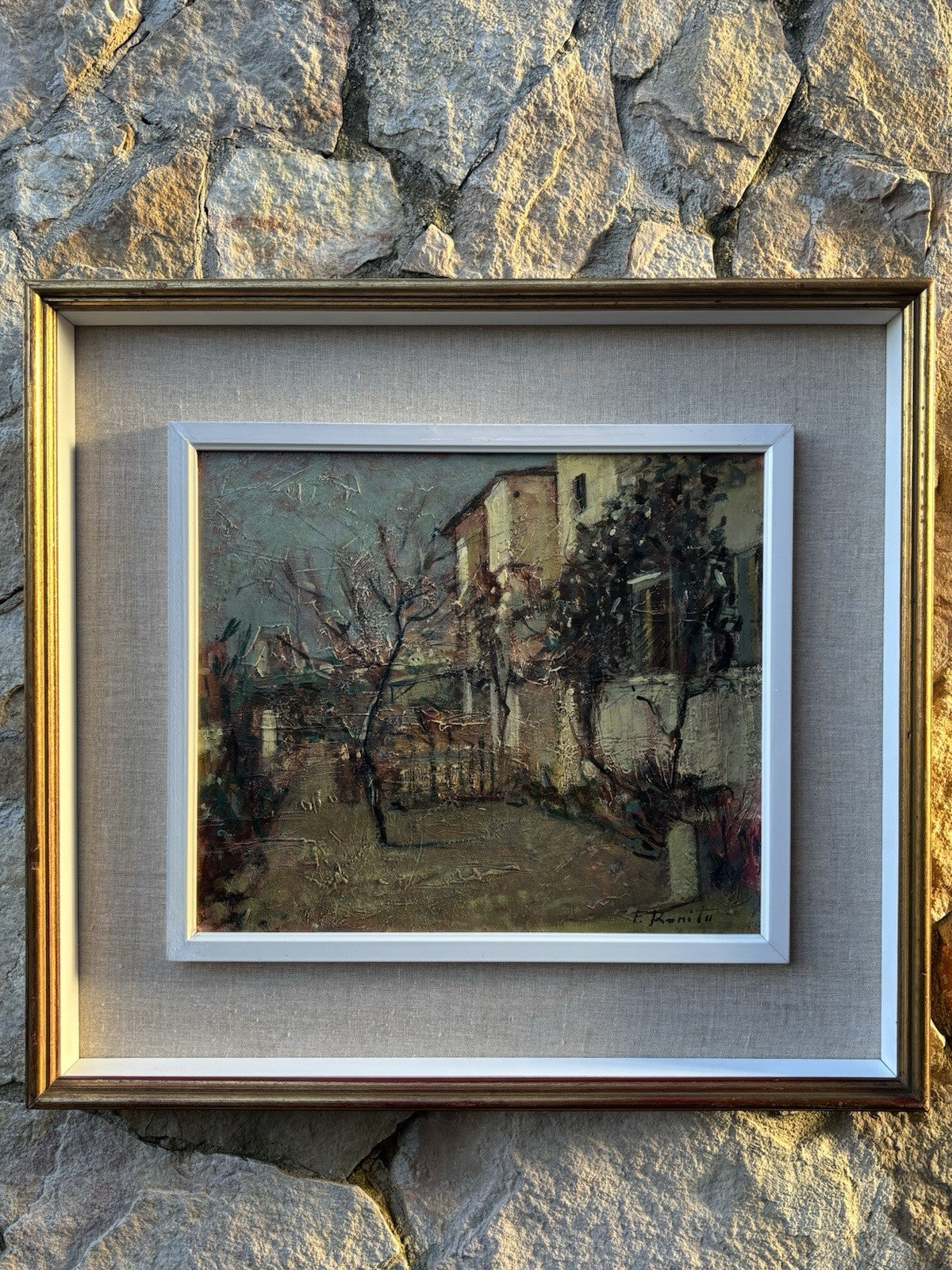 Quadro -Il Giardino Di Casa- dipinto a olio