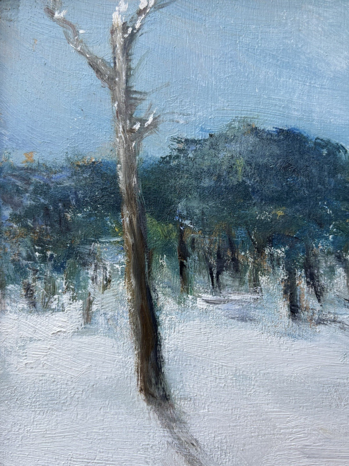 Quadro -Paesaggio Innevato- Gaetano Bocchetti dipinto a olio