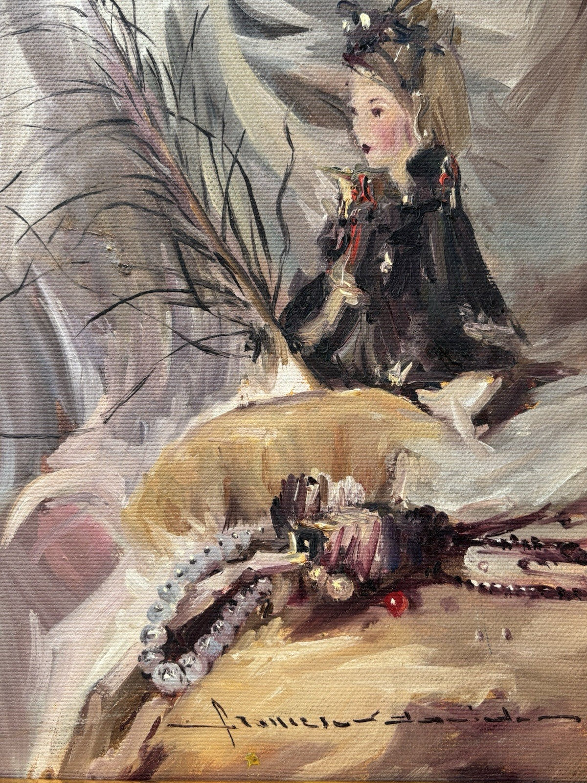 Quadro -Ricordi- Francesco Davide dipinto a olio su tela