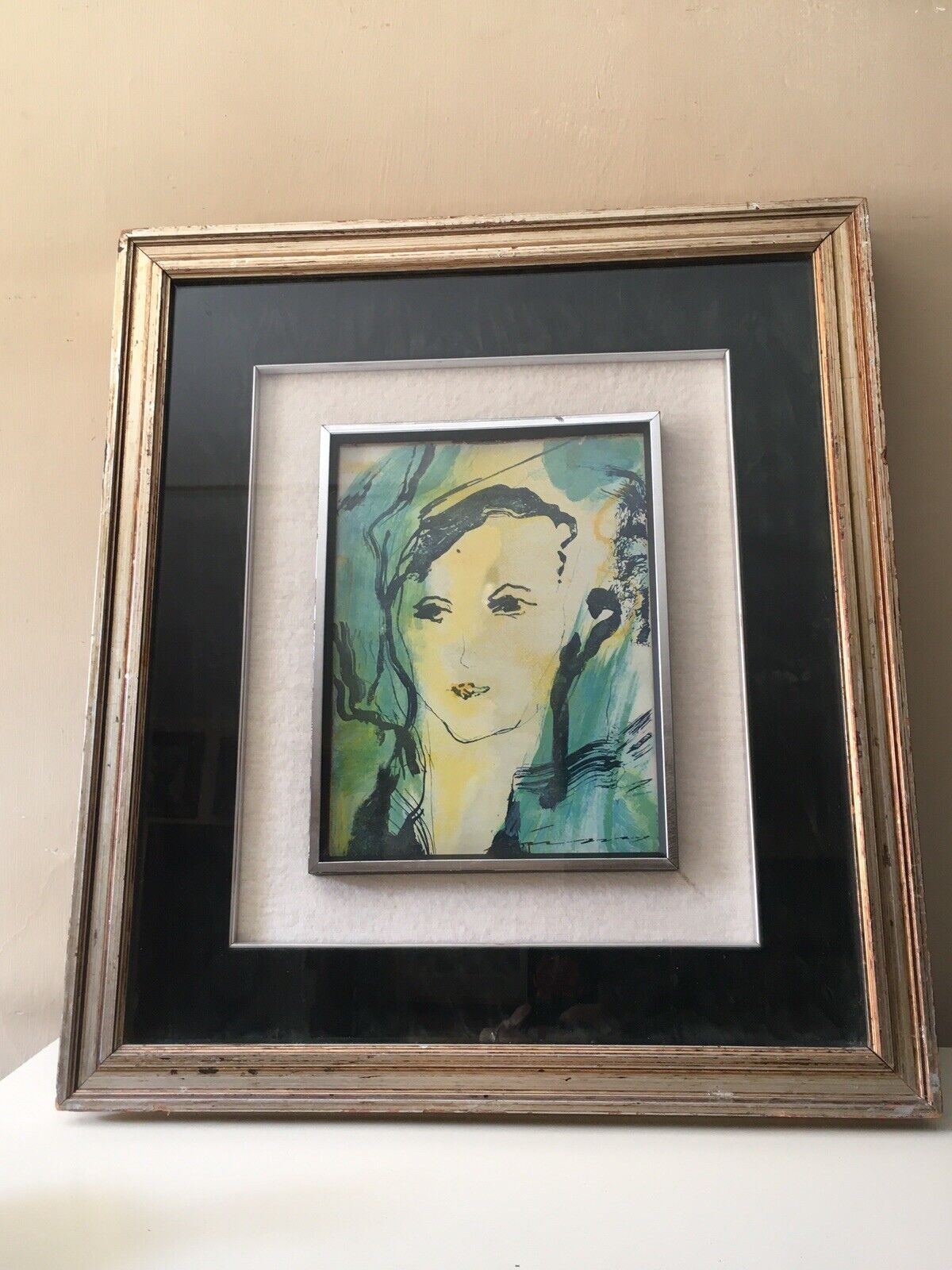 Quadro Ernesto Treccani serigrafia su lastra argento 800 vintage