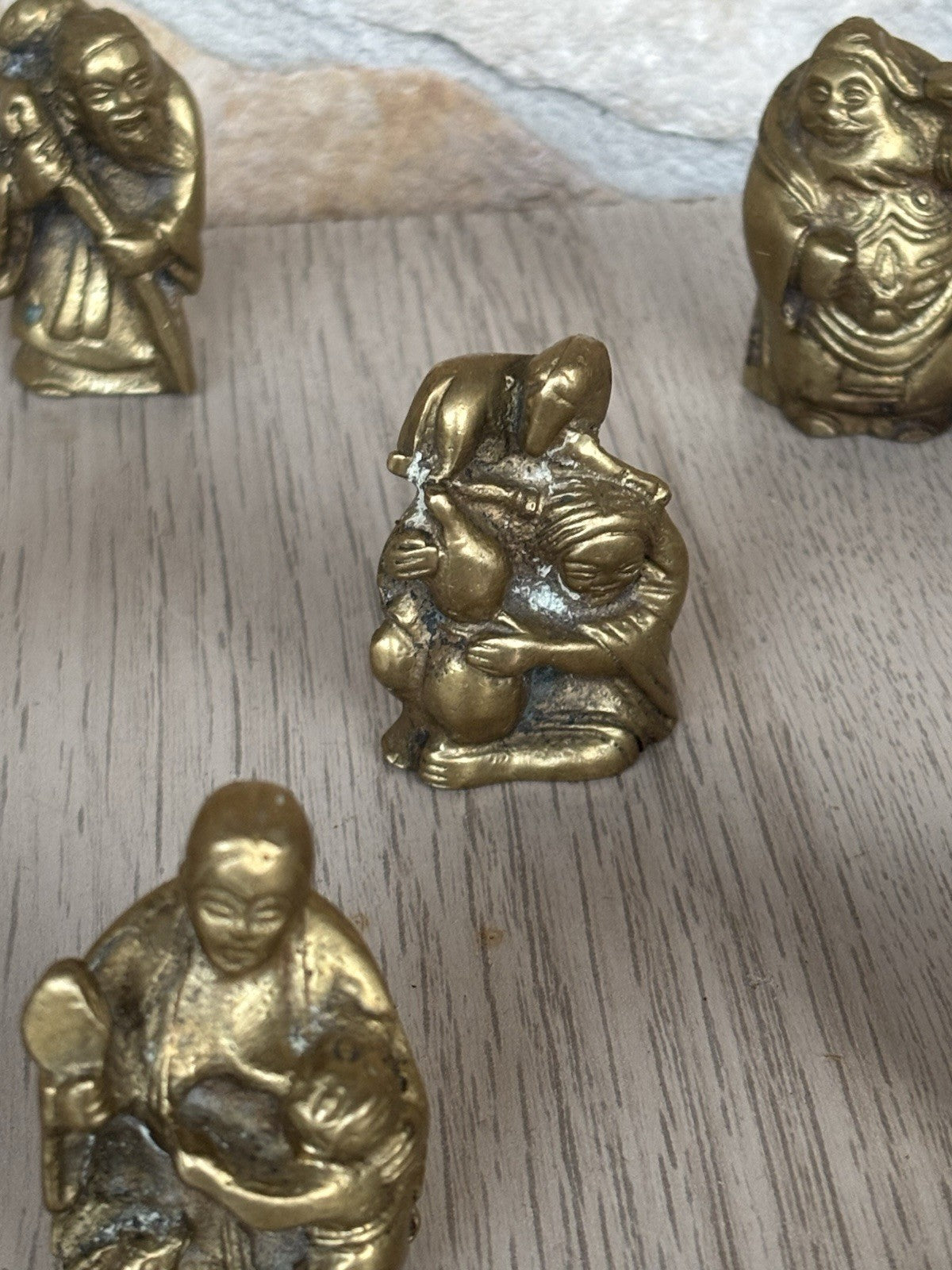 Sculture In Miniatura “ Divinità E Buddha” In Ottone