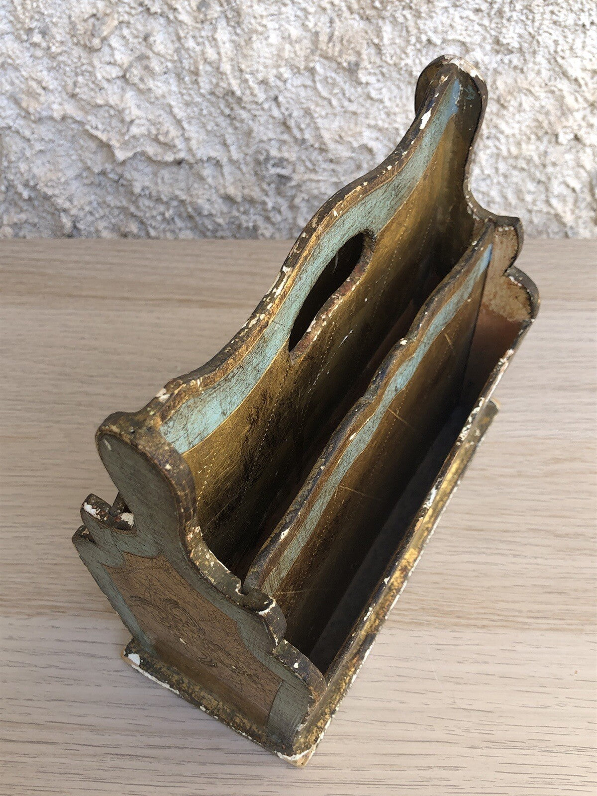 Portalettere Vintage In Legno Stile Fiorentino