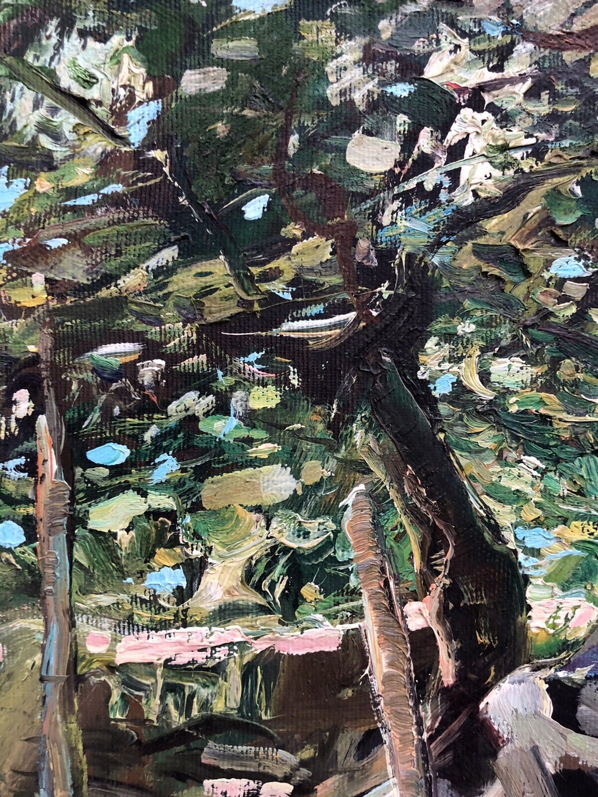 Quadro vintage -Mucche- dipinto a olio su tela