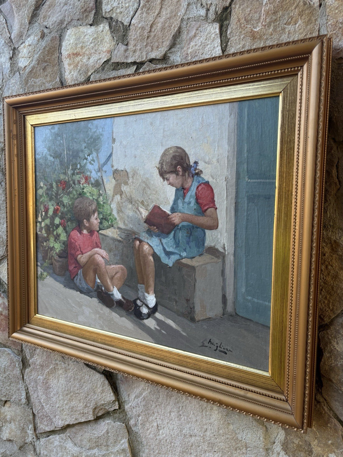 Quadro -Scolari- Guglielmo Migliore dipinto a olio