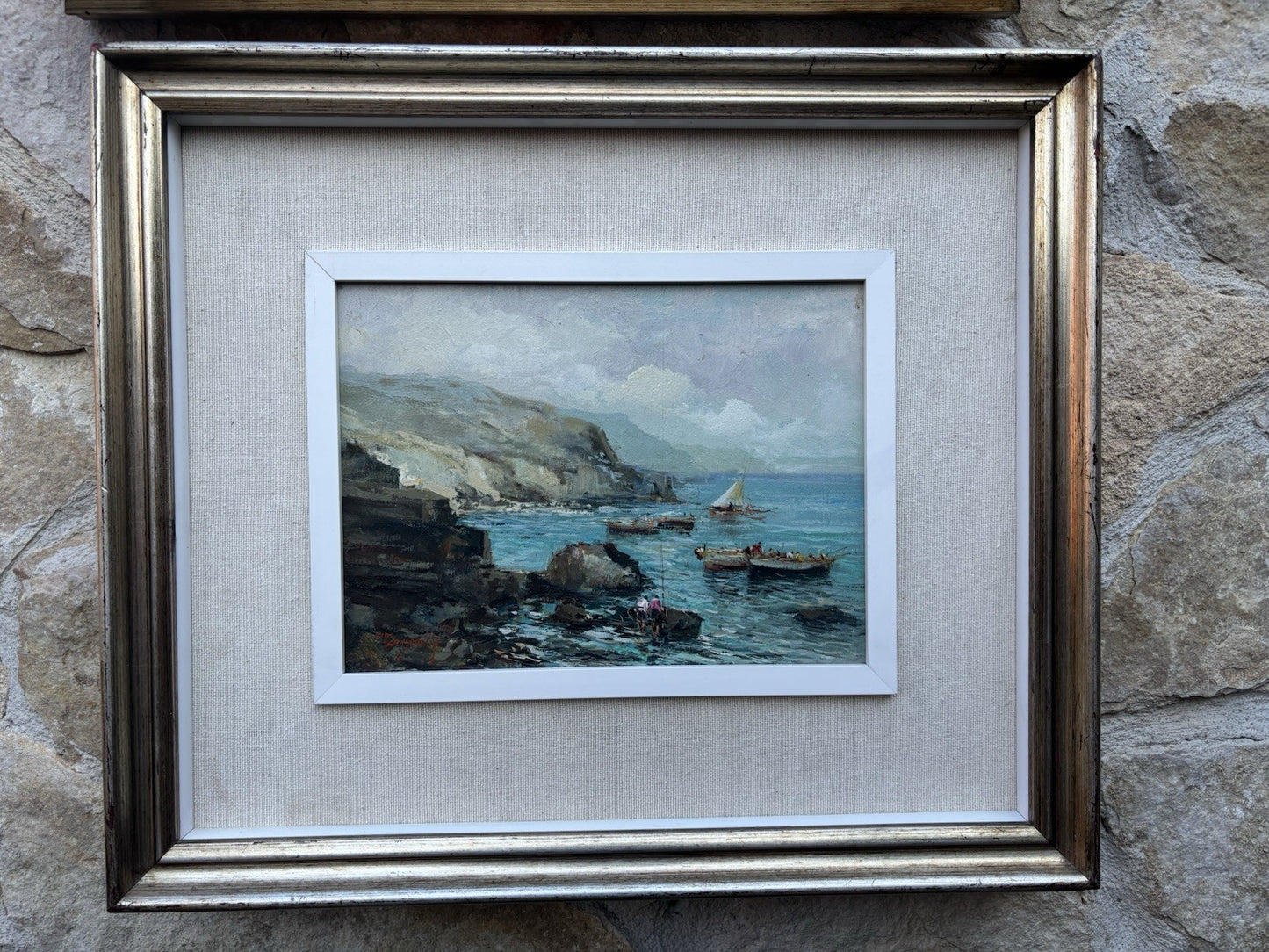 Coppia di quadri -Marine- Ciro Canzanella dipinti a olio su tavoletta
