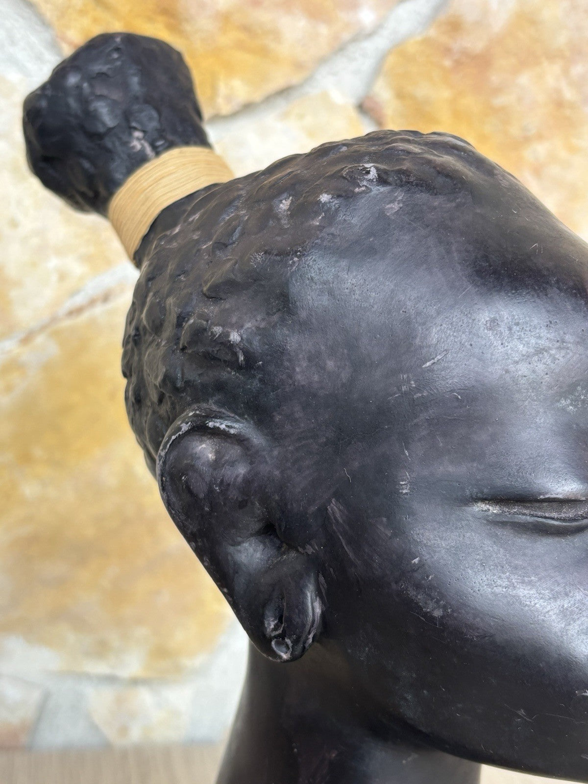 Scultura Vintage -Africa- In Ceramica