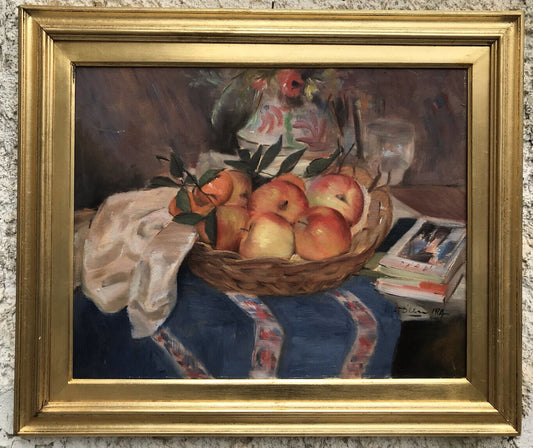 Quadro vintage -Natura Morta-dipinto a olio su tavoletta