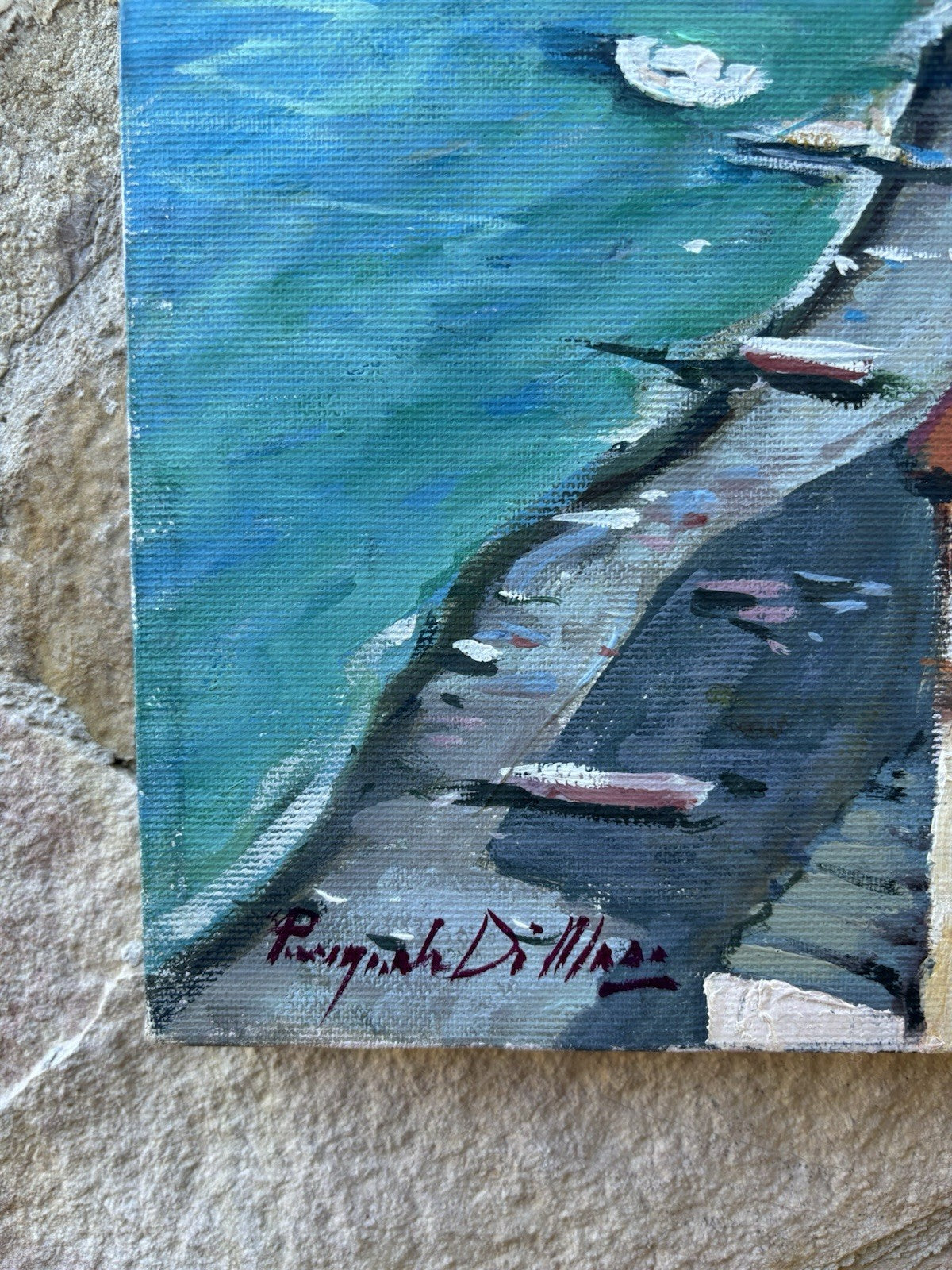 Quadro -Costiera Sorrentina- dipinto a olio su tela