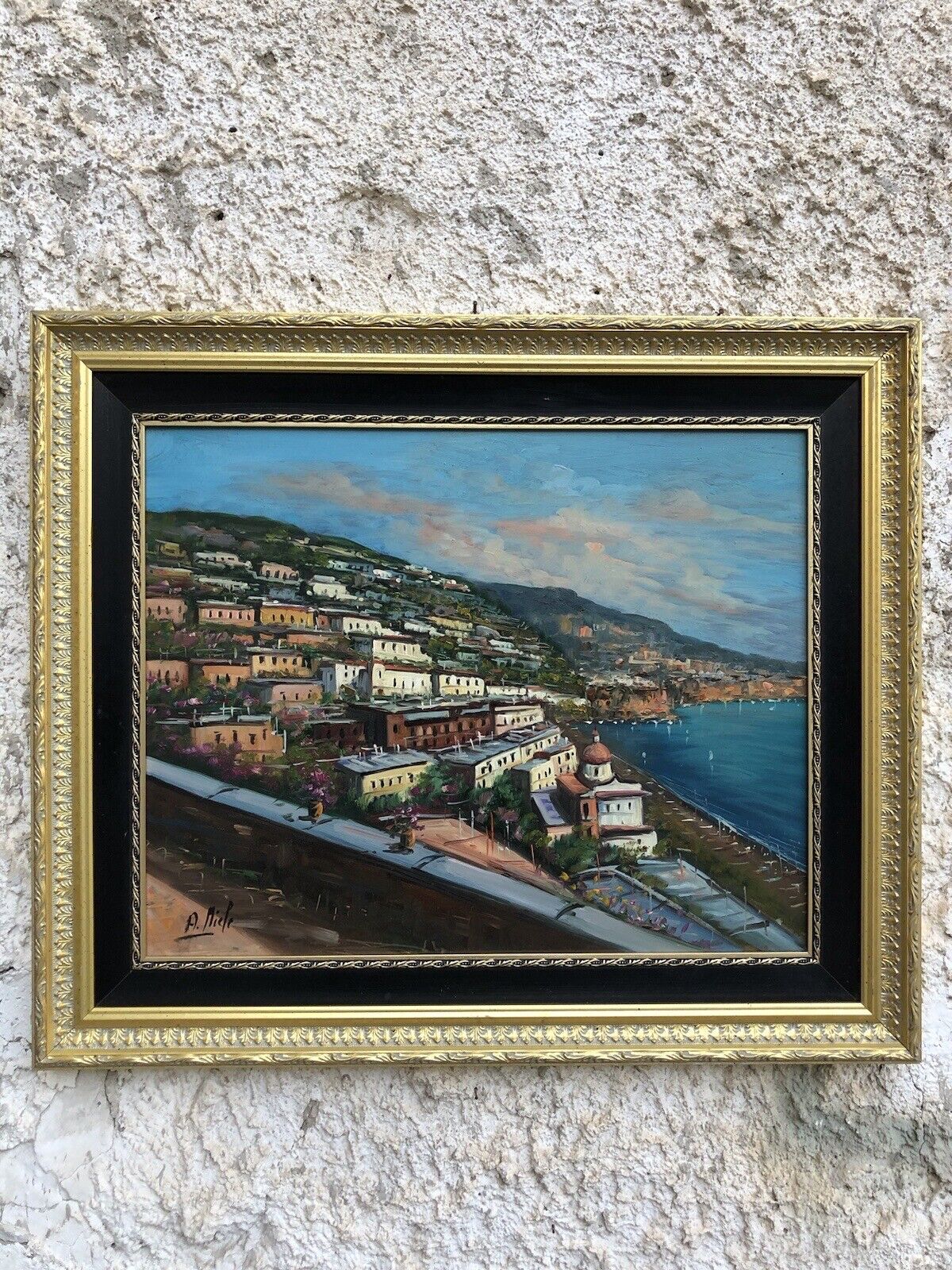 Quadro vintage -Costiera- dipinto a olio