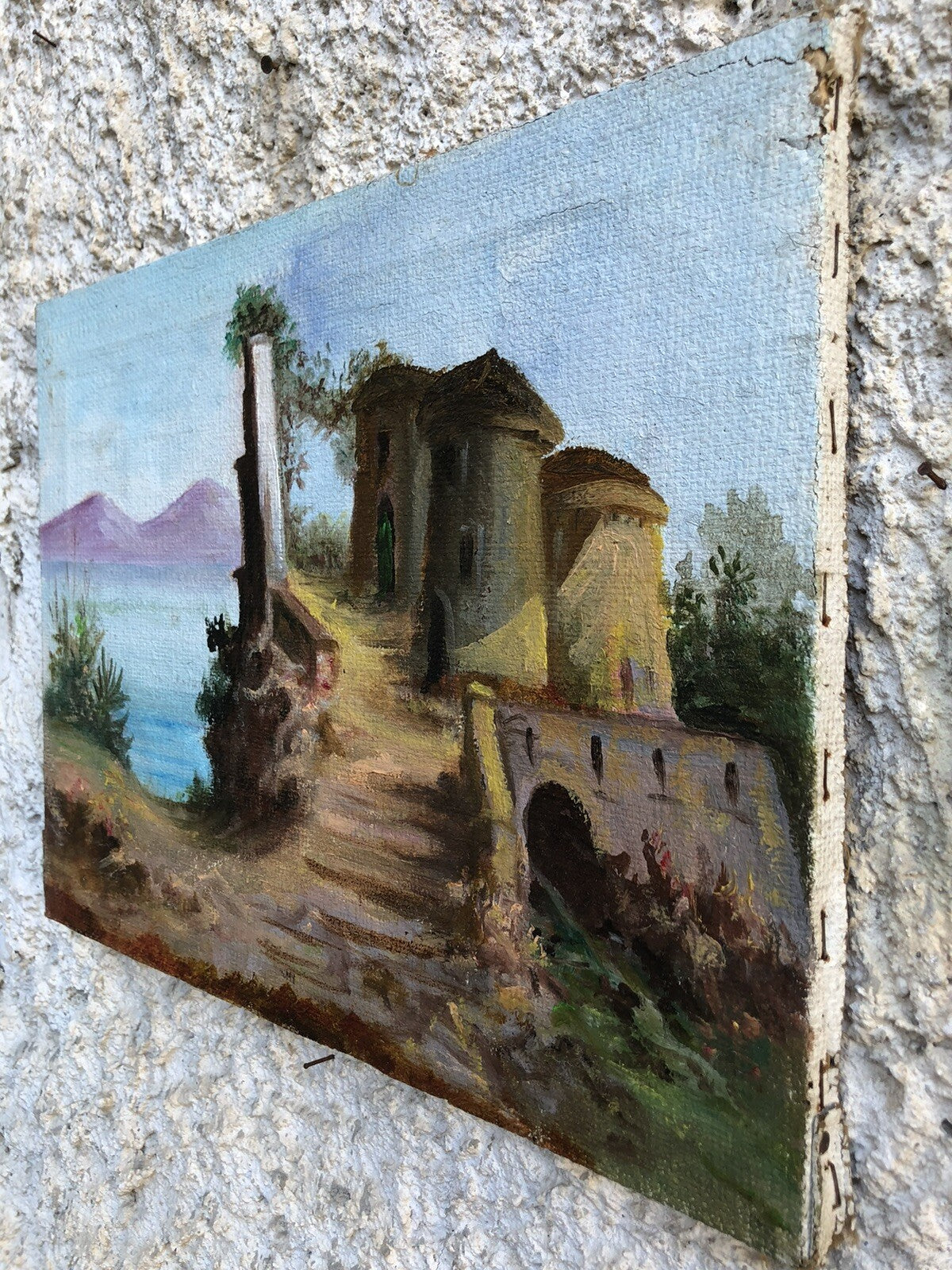 Quadro vintage -Paesaggio- dipinto a olio su tela