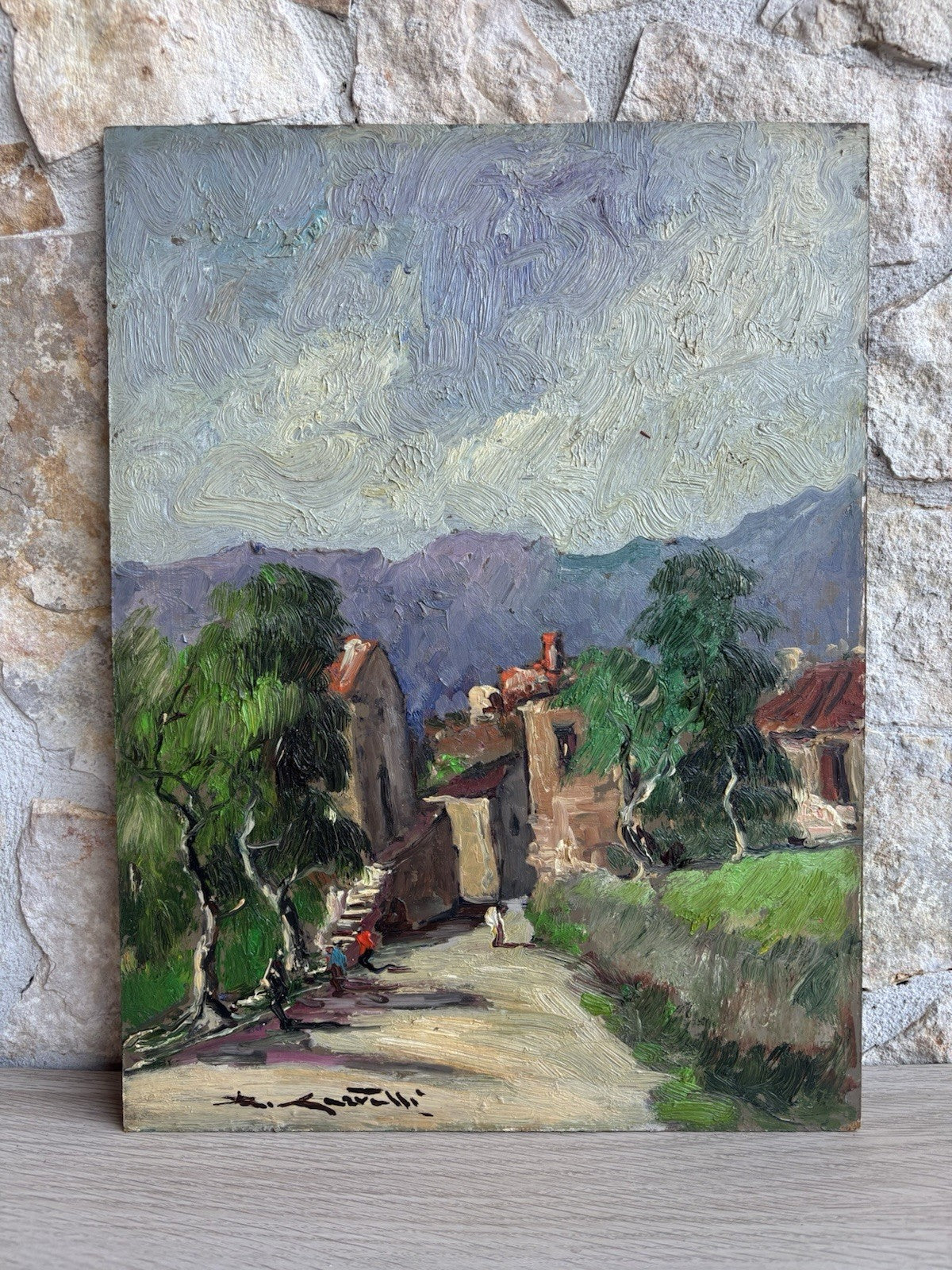 Quadro -Paesaggio Beneventano- Rocco Carvelli dipinto a olio