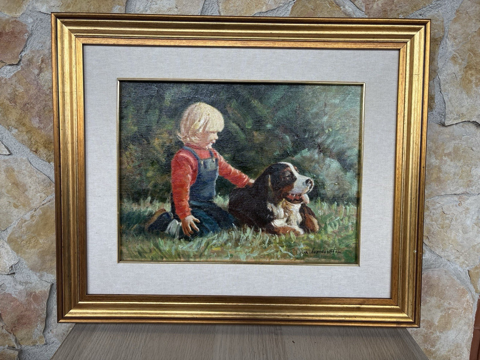Quadro -Amici- Aldo Buonoconto- dipinto a olio su tela