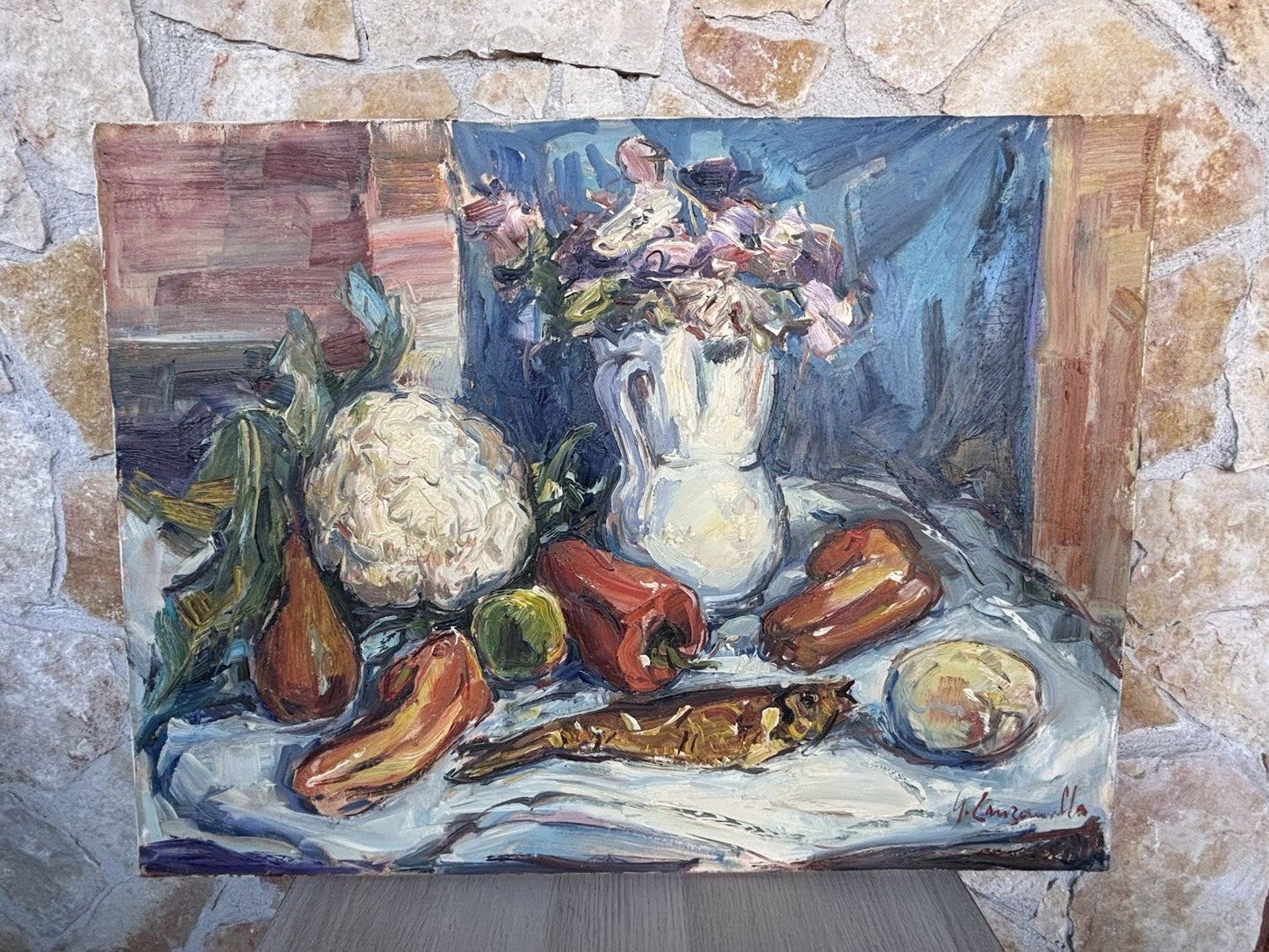 Quadro -Natura Morta- Nicola Canzanella dipinto a olio su tela