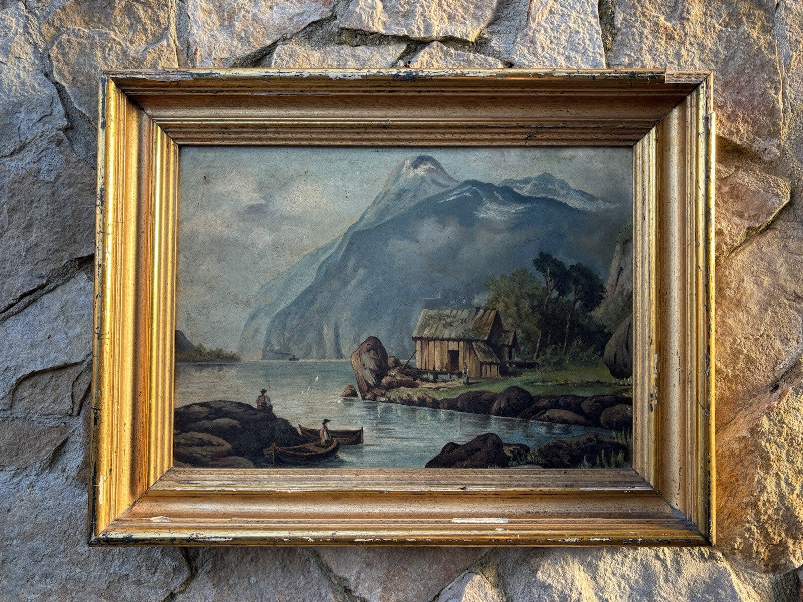 Quadro antico -Paesaggio- dipinto a olio