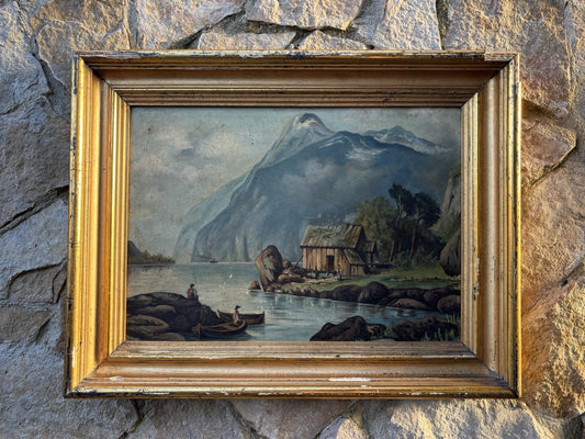 Quadro antico -Paesaggio- dipinto a olio