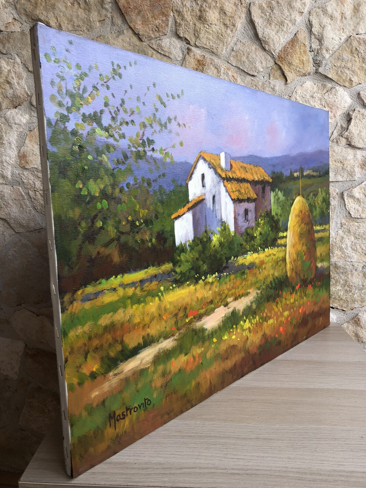 Quadro -Paesaggio- dipinto a olio su tela