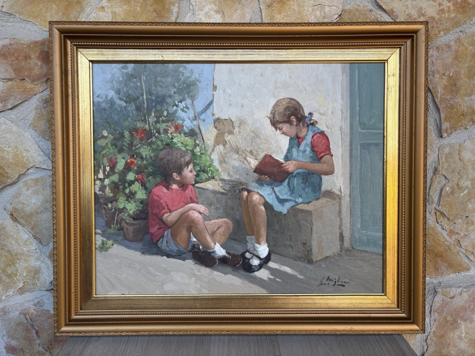 Quadro -Scolari- Guglielmo Migliore dipinto a olio