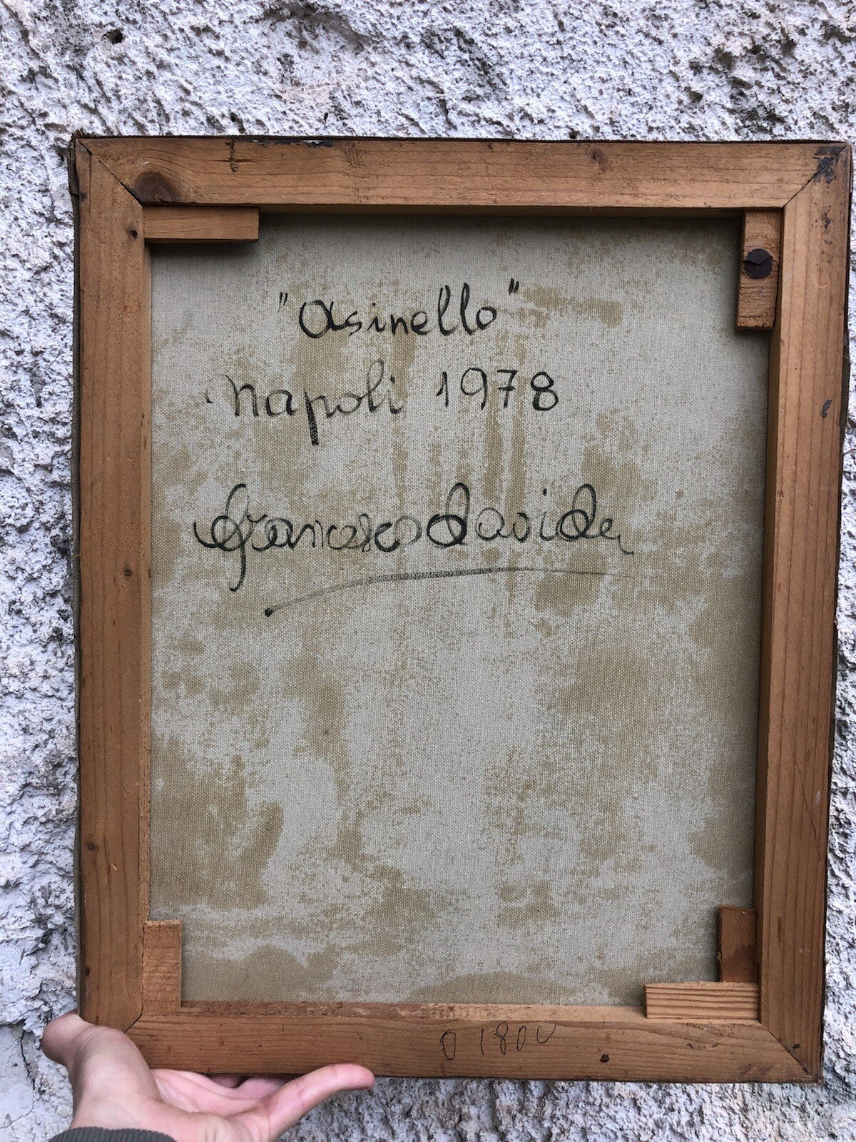 Quadro vintage -Asinello- dipinto a olio su tela