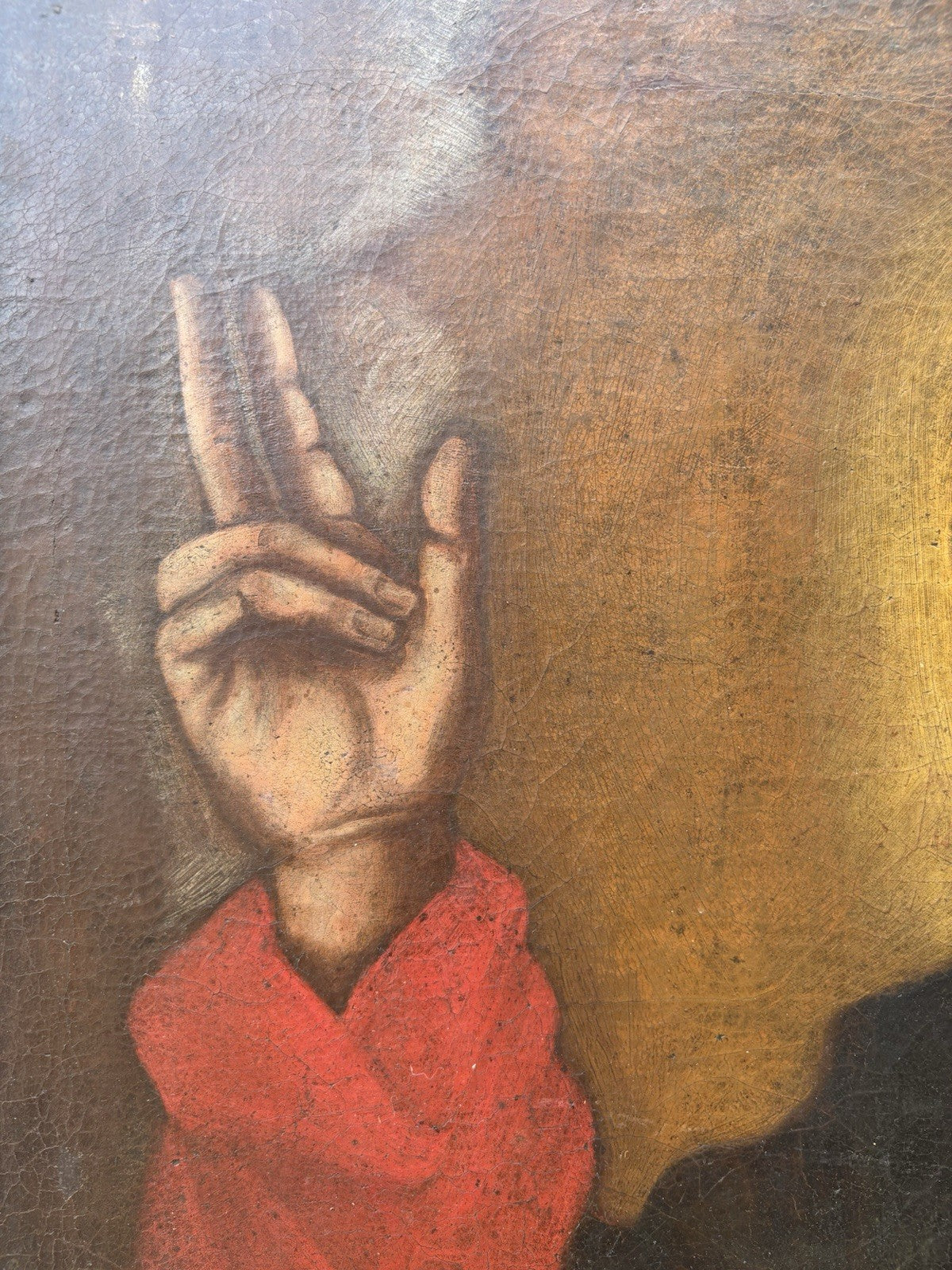 Quadro antico -Gesù- dipinto a olio su tela