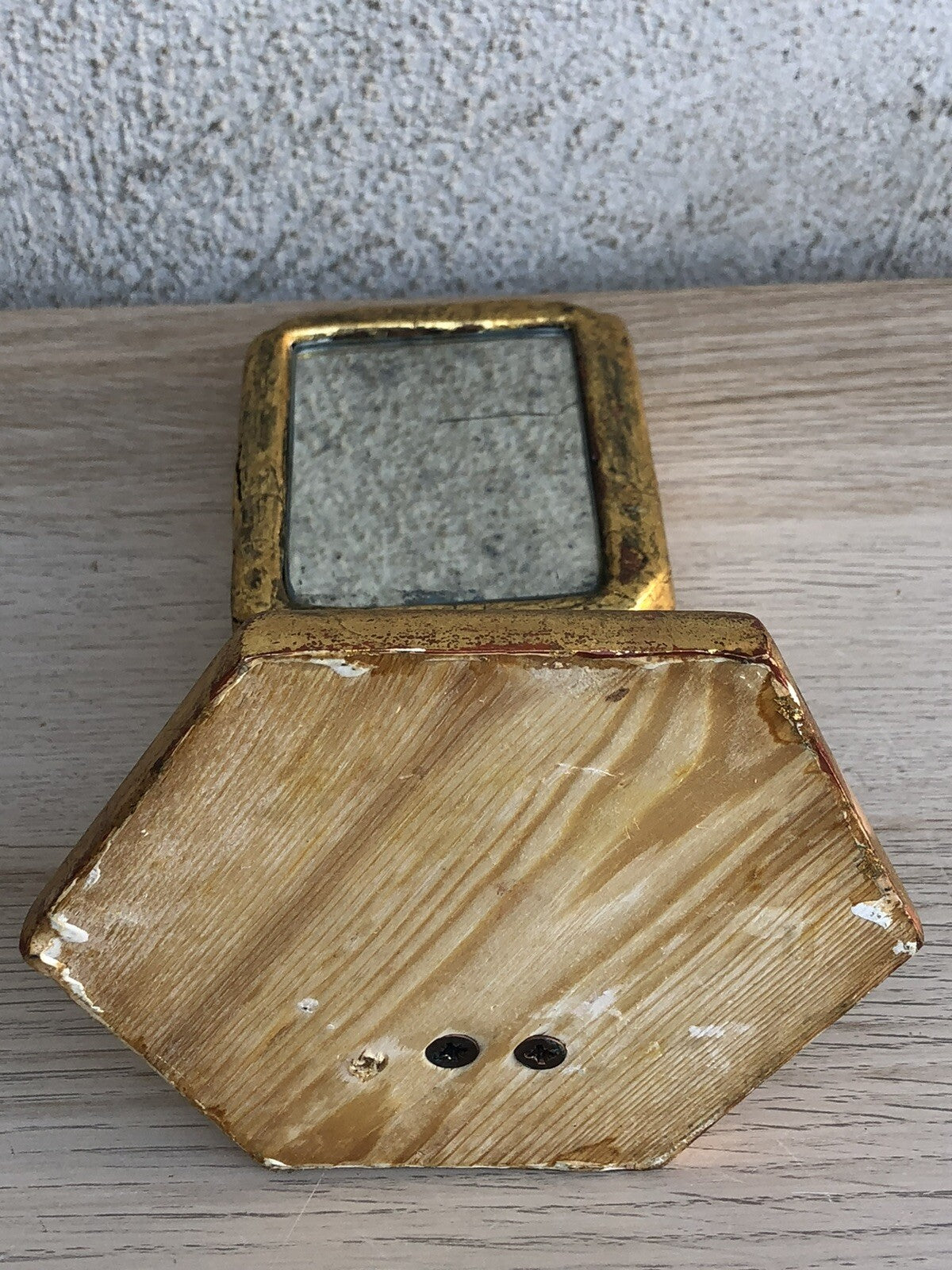 Specchio Vintage Da Tavolo In Legno Stile Fiorentino