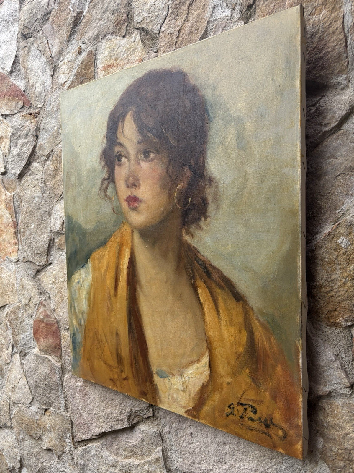 Quadro -Figura Di Donna- Giovanni Pane dipinto a olio su tela