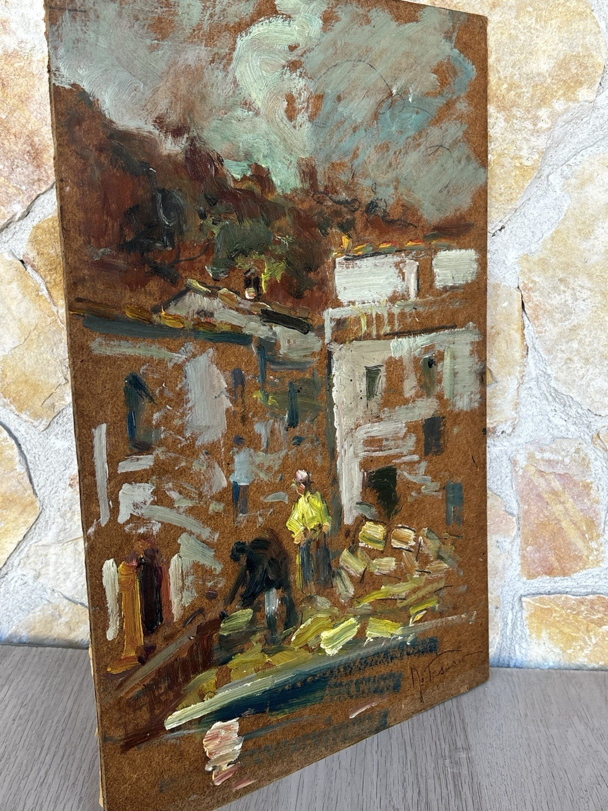 Quadro -Bozzetto- Renato Passaro- dipinto a olio