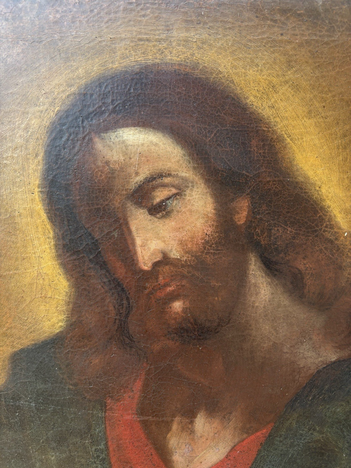 Quadro antico -Gesù- dipinto a olio su tela