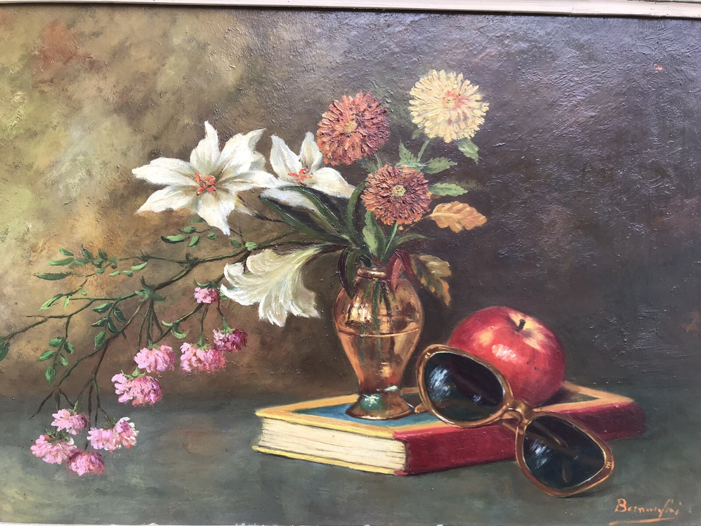Quadro vintage -Natura Morta- dipinto a olio