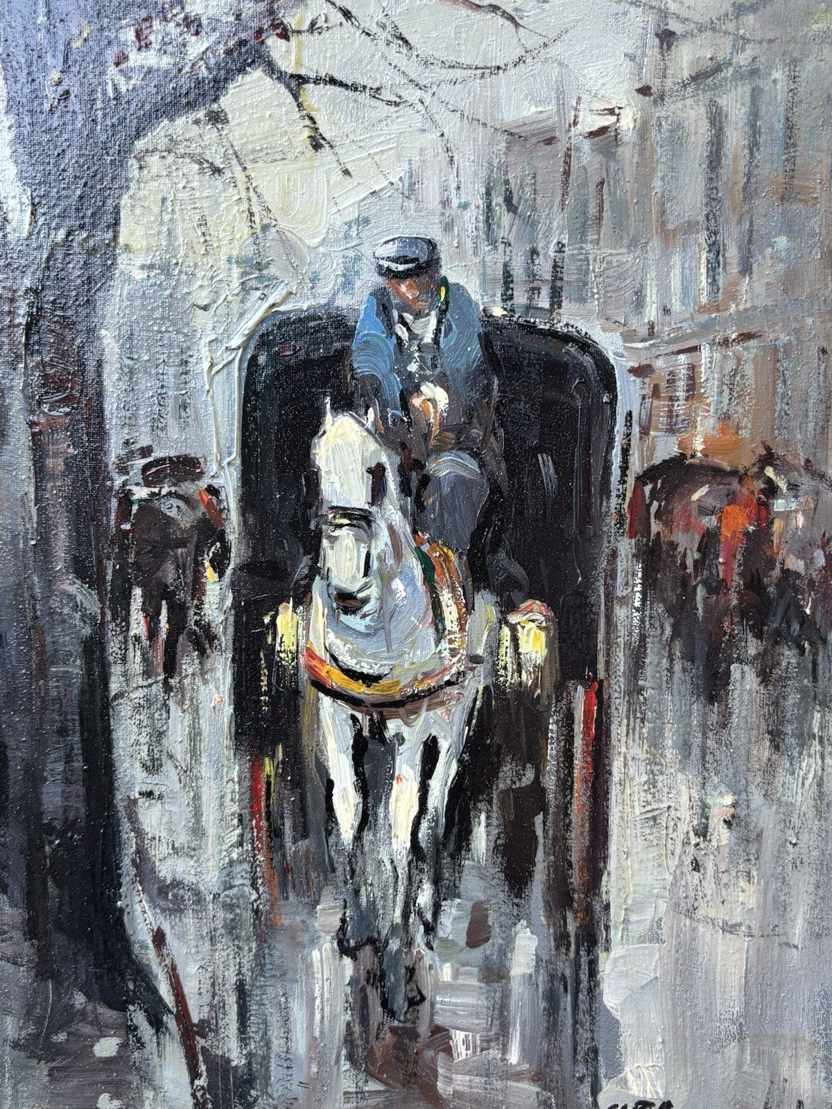 Quadro -Carrozzella- Ciro Canzanella dipinto a olio su tela