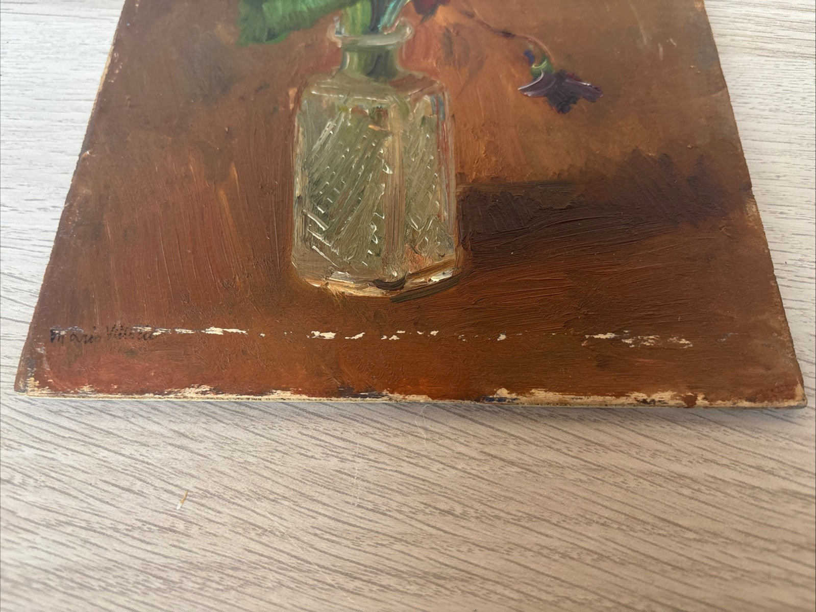 Quadro -Vaso Con Fiori- Mario Vittorio dipinto a olio
