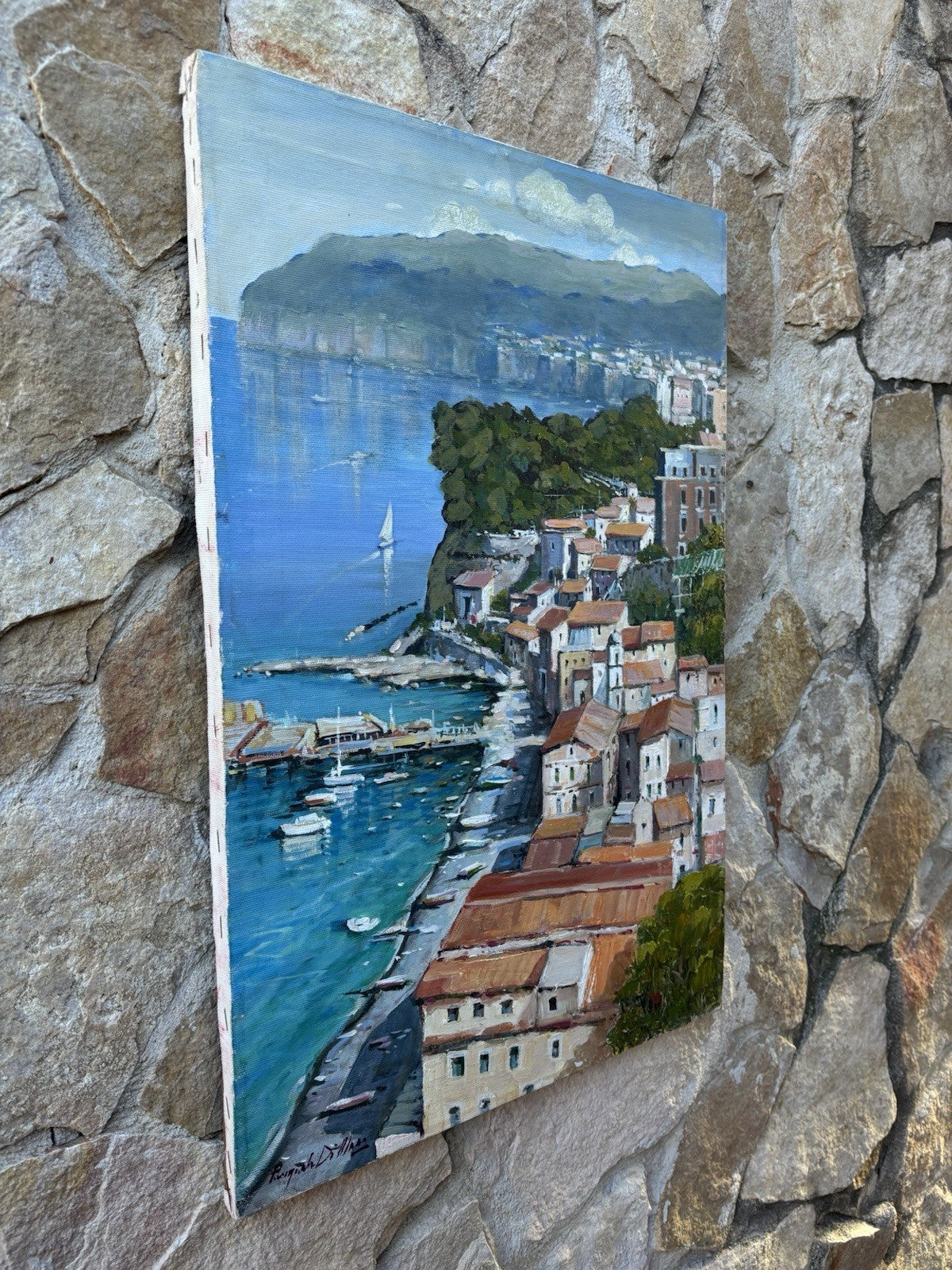 Quadro -Costiera Sorrentina- dipinto a olio su tela