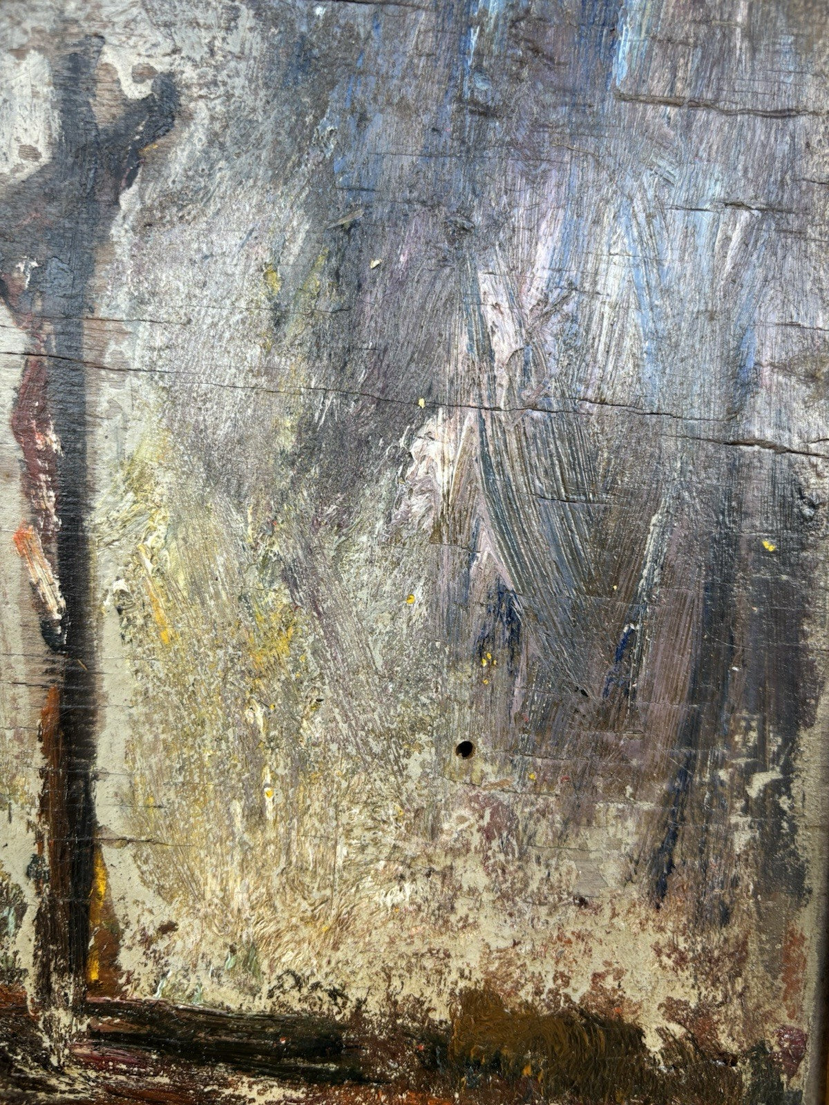 Quadro -Golgota- Guido Casciaro dipinto a olio su tavola