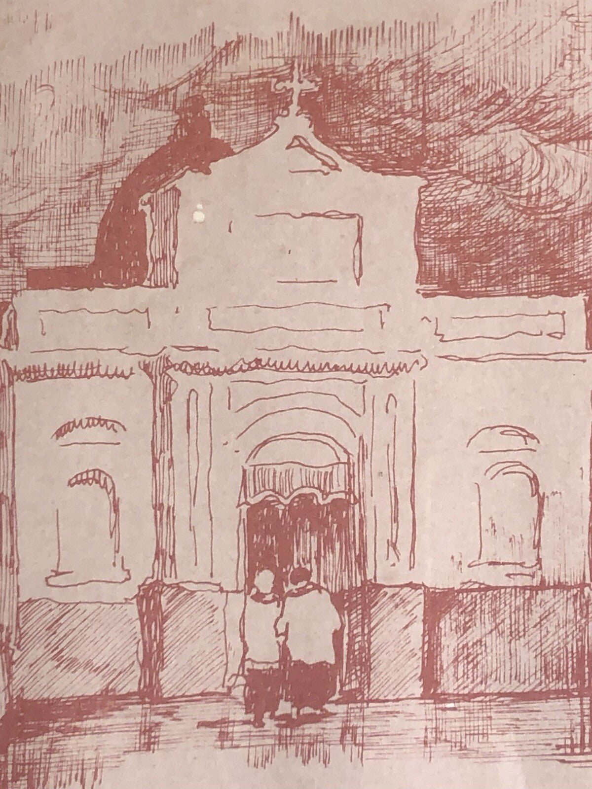 Quadro -Chiesa Di S.Michele- disegno a tecnica mista su carta
